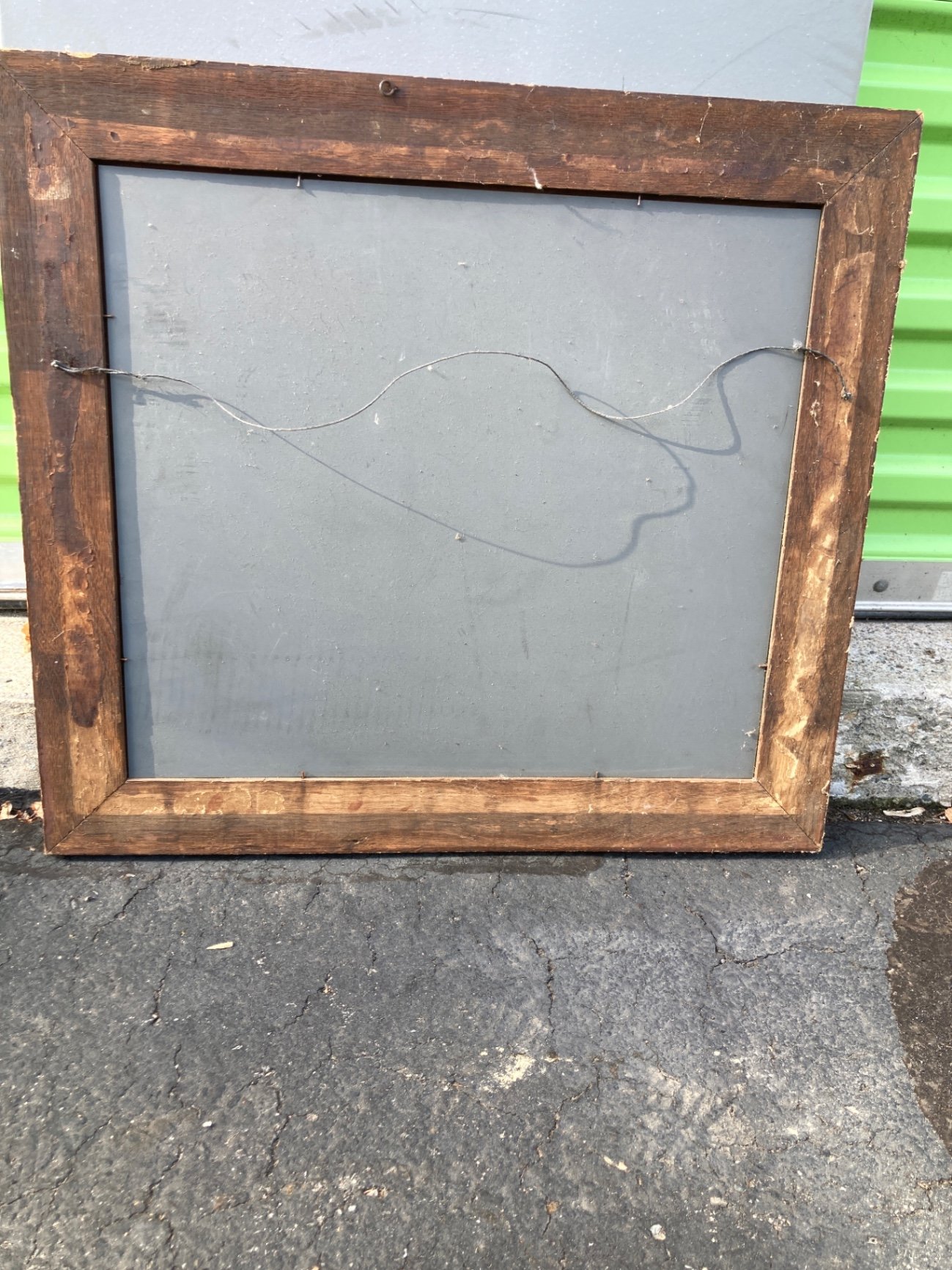 Wood-framed square mirror - image 6 of 6