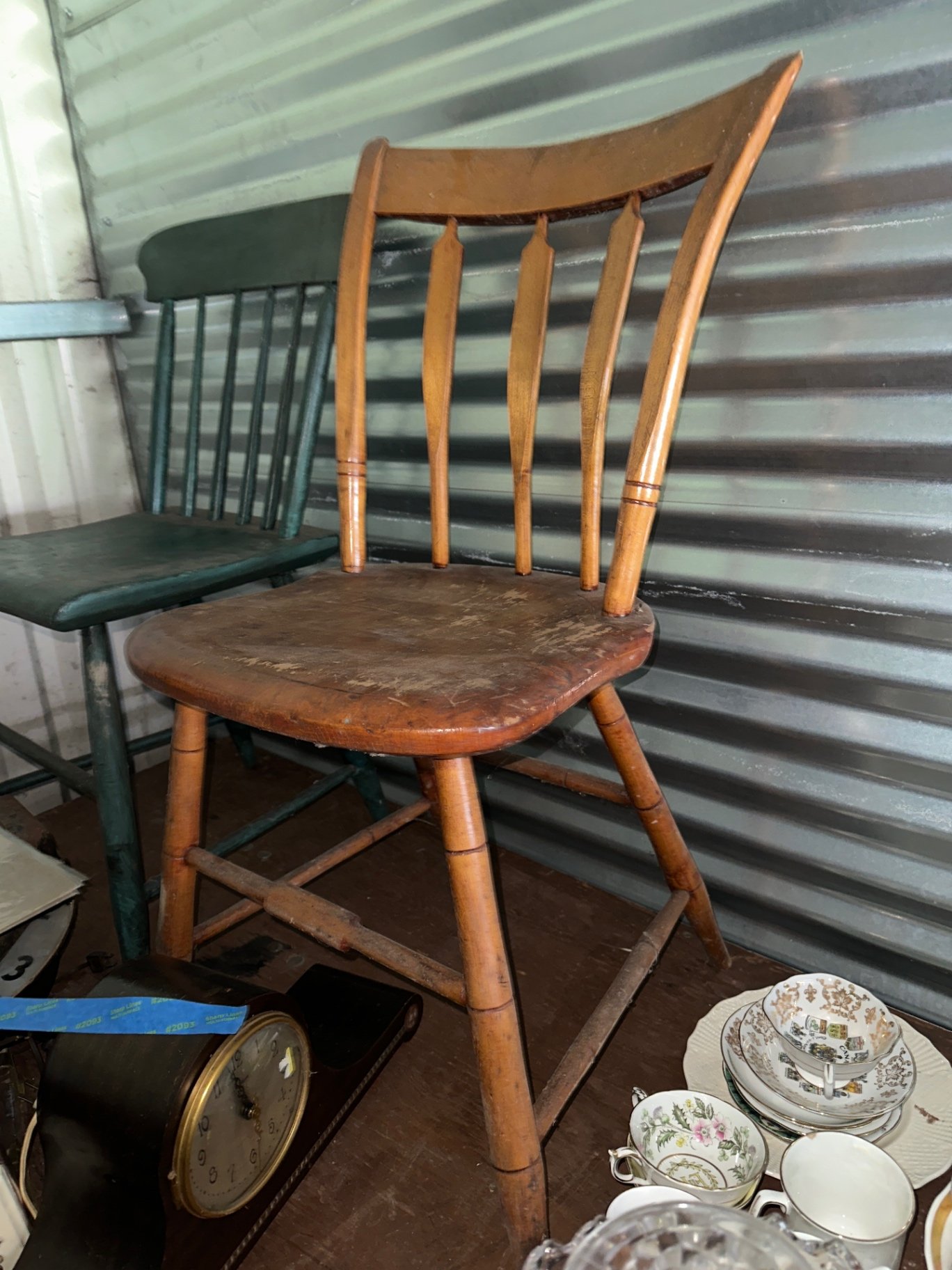 Green and Brown Wooden Chairs - image 3 of 5
