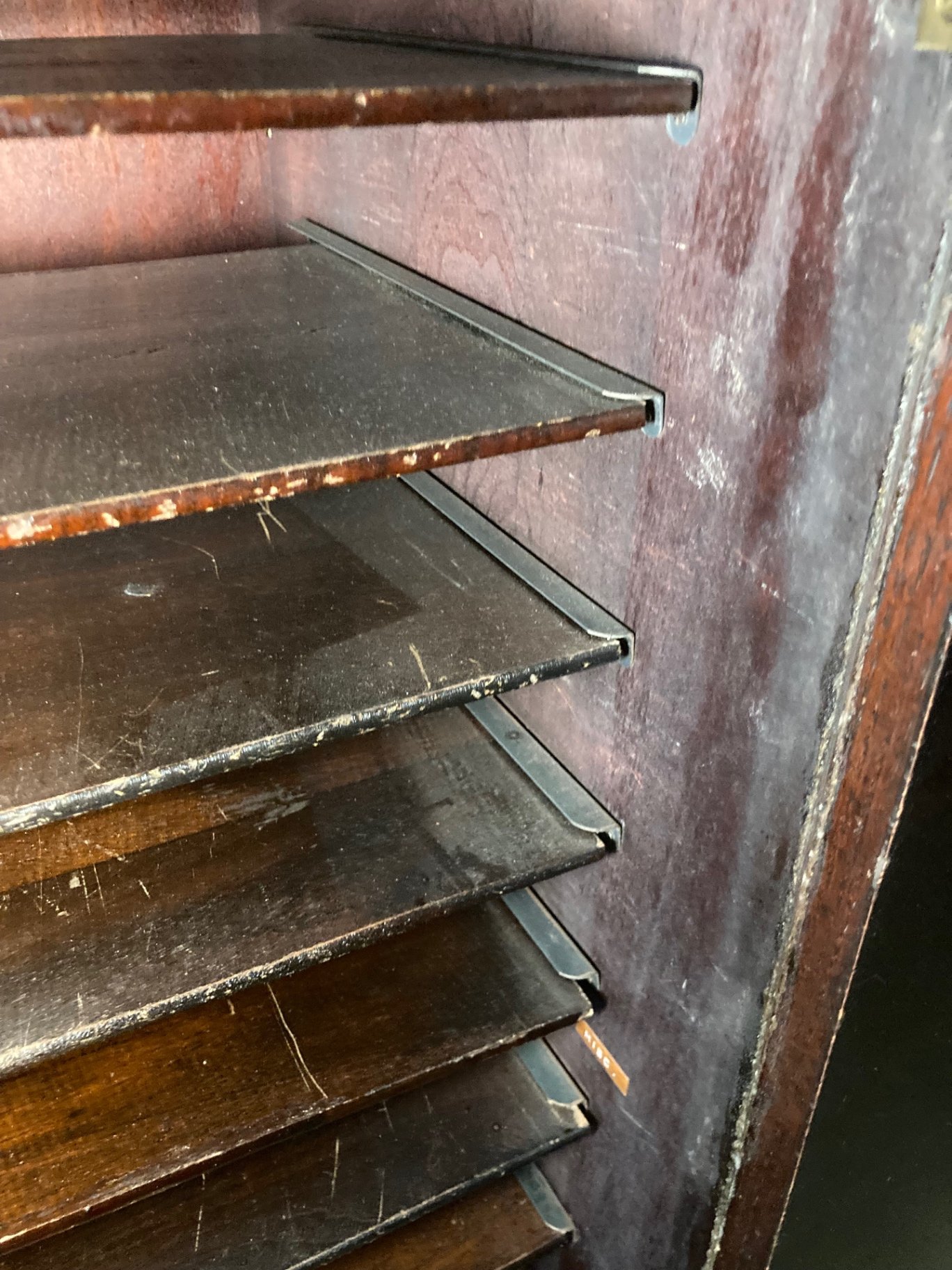 Vintage wooden cabinet with interior shelves - image 7 of 10