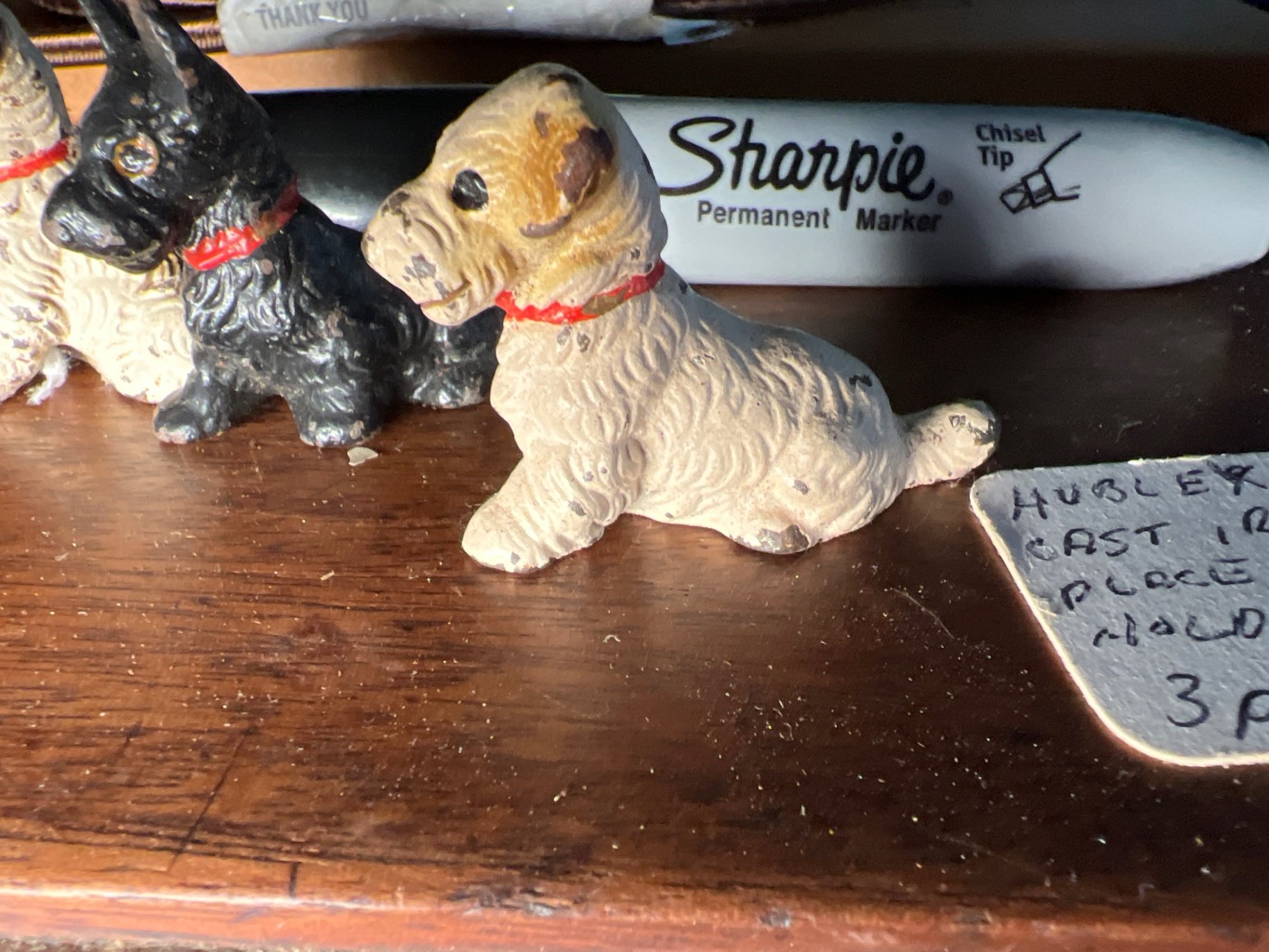 Three small dog figurines with collars - image 5 of 5