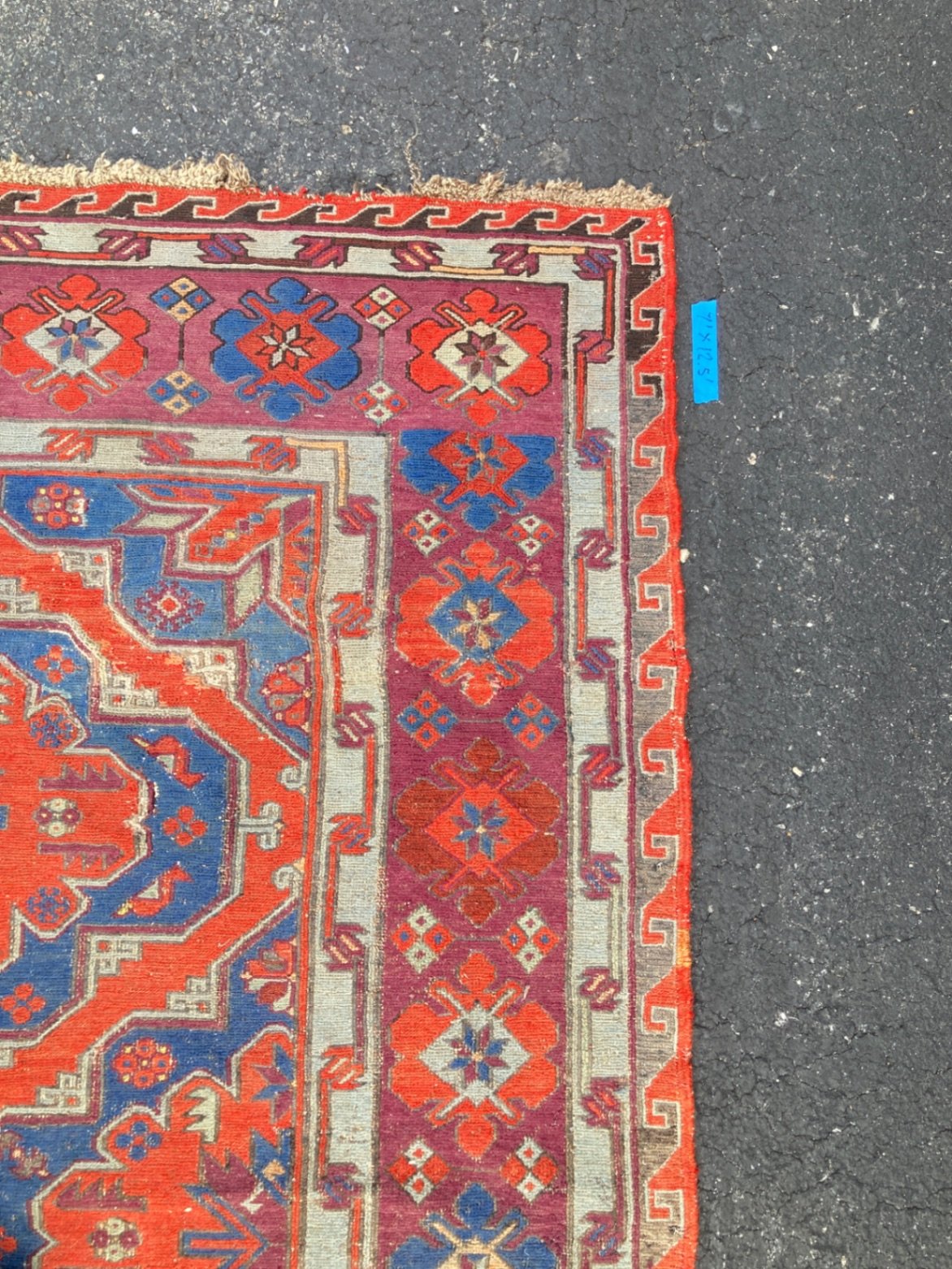 Persian-style geometric area rug - image 1 of 6