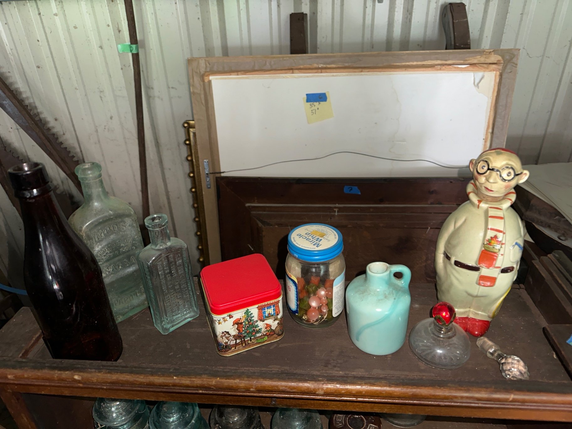 Vintage bottles, ceramic figurine  - image 1 of 9