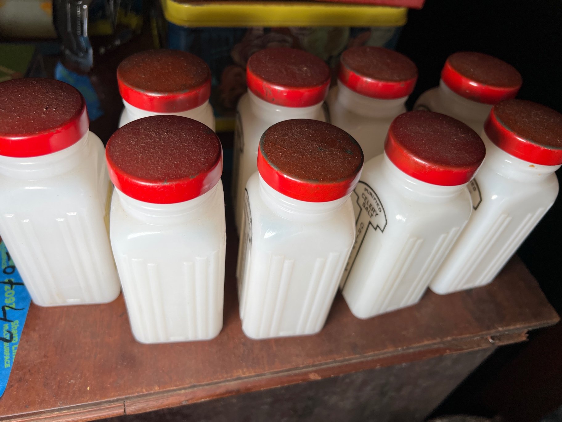 Griffith's Milk Glass Spice Jars - image 4 of 5