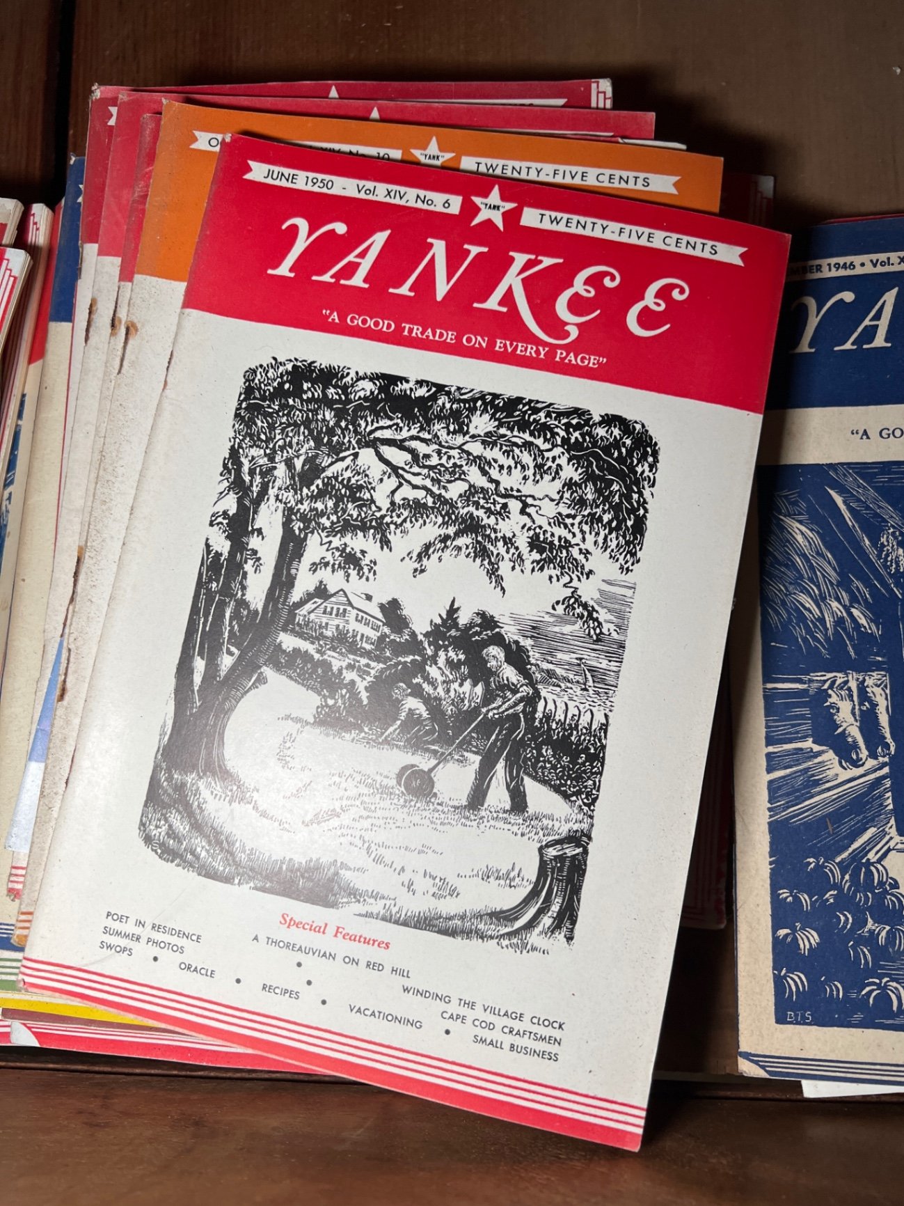 Collection of vintage Yankee magazines and related paper publications - image 3 of 8