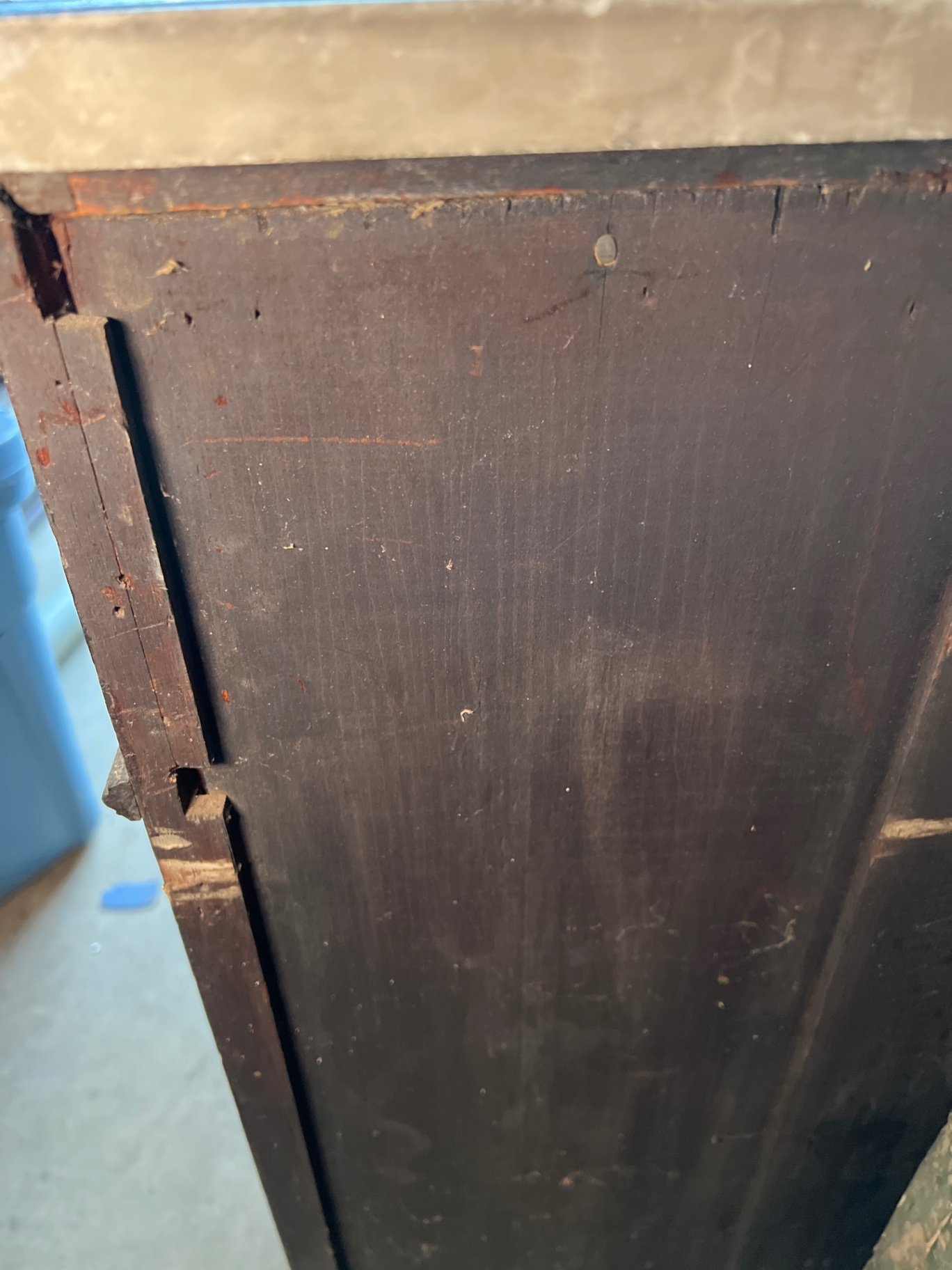 Antique wooden cabinet with marble top - image 6 of 9