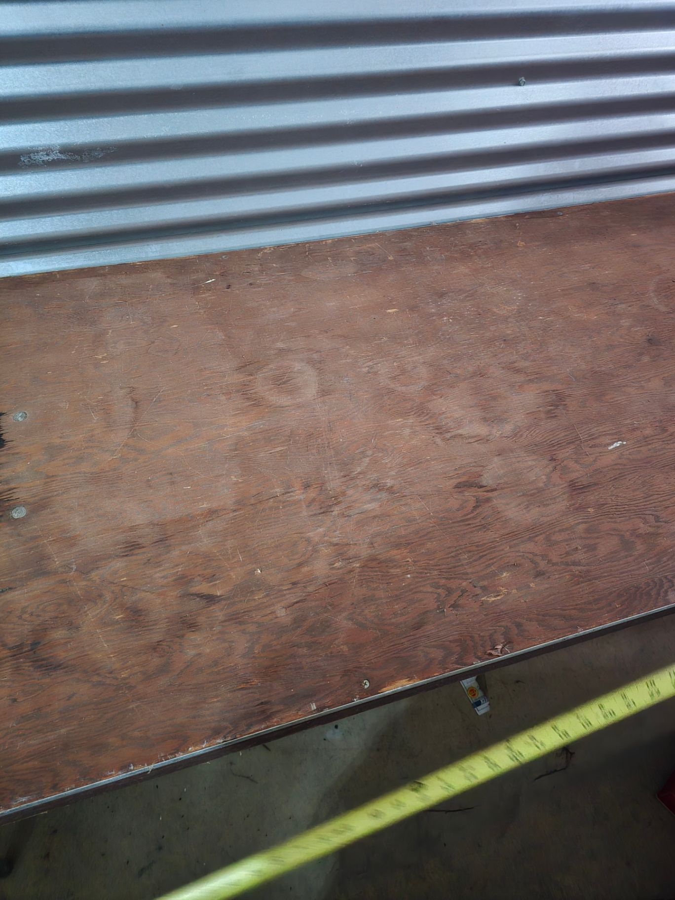 Vintage wooden collapsible banquet table with metal tubing frame - image 4 of 9