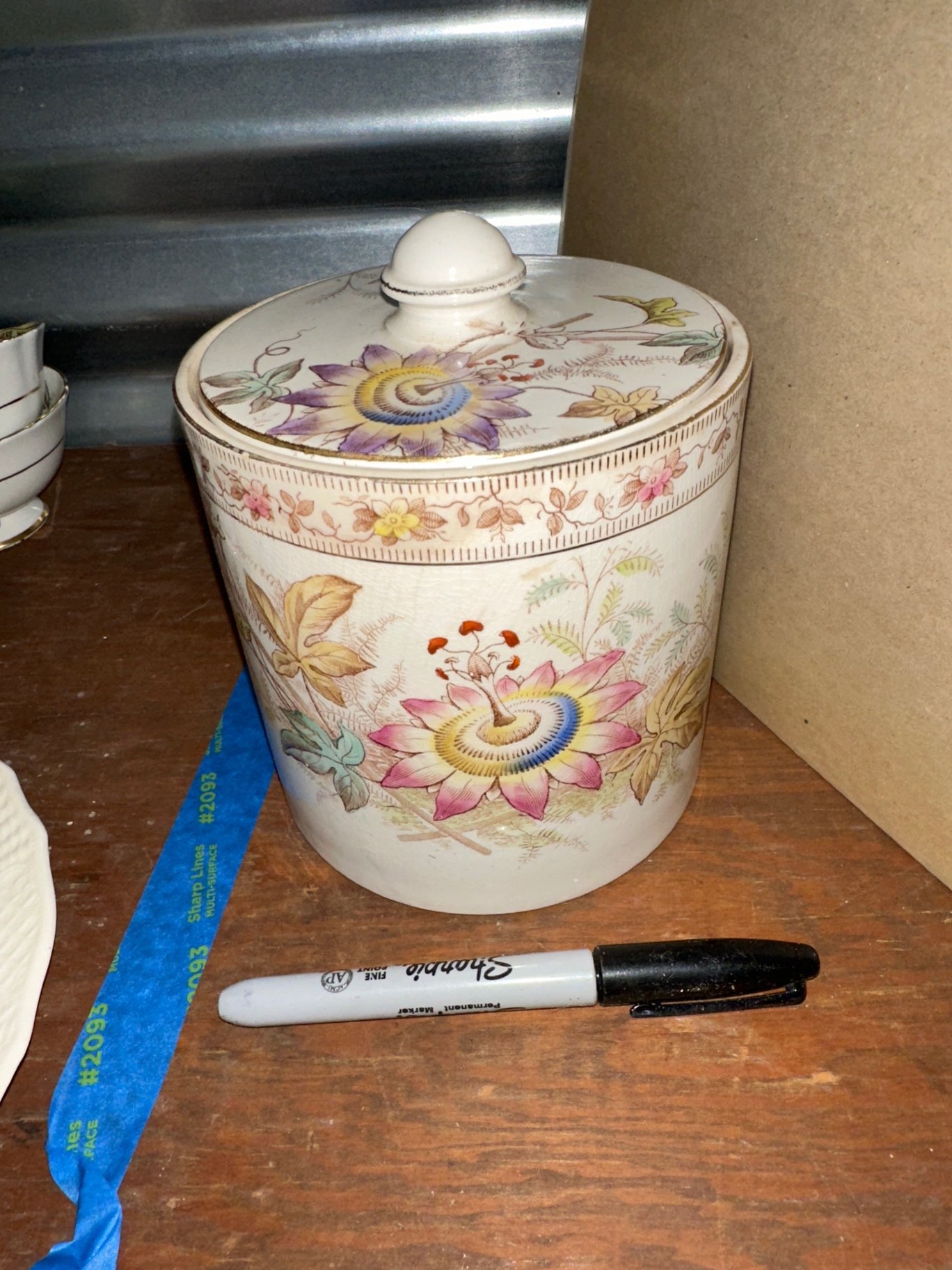 Porcelain serveware, canister, teacups  - image 2 of 13