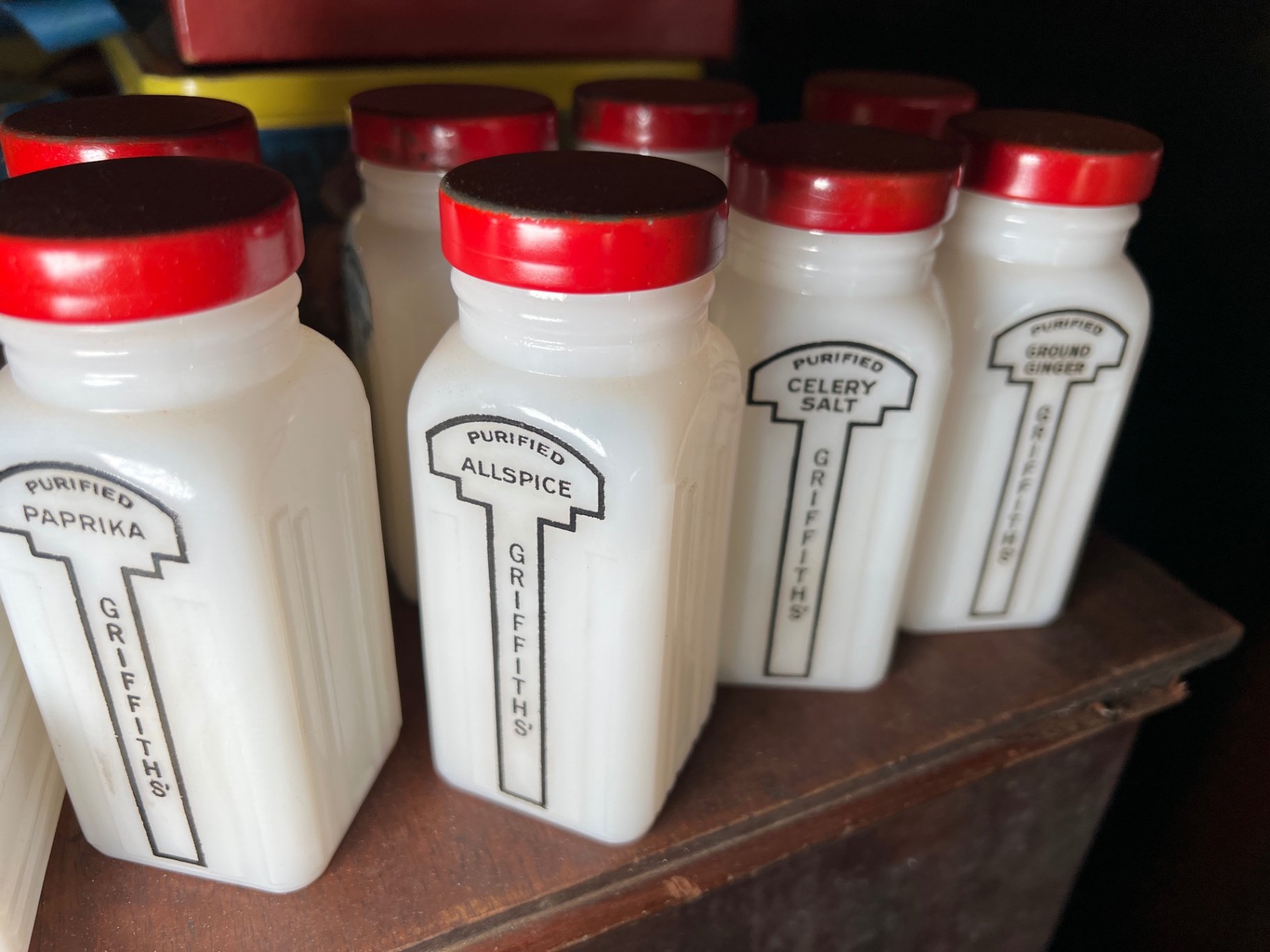 Griffith's Milk Glass Spice Jars - image 3 of 5