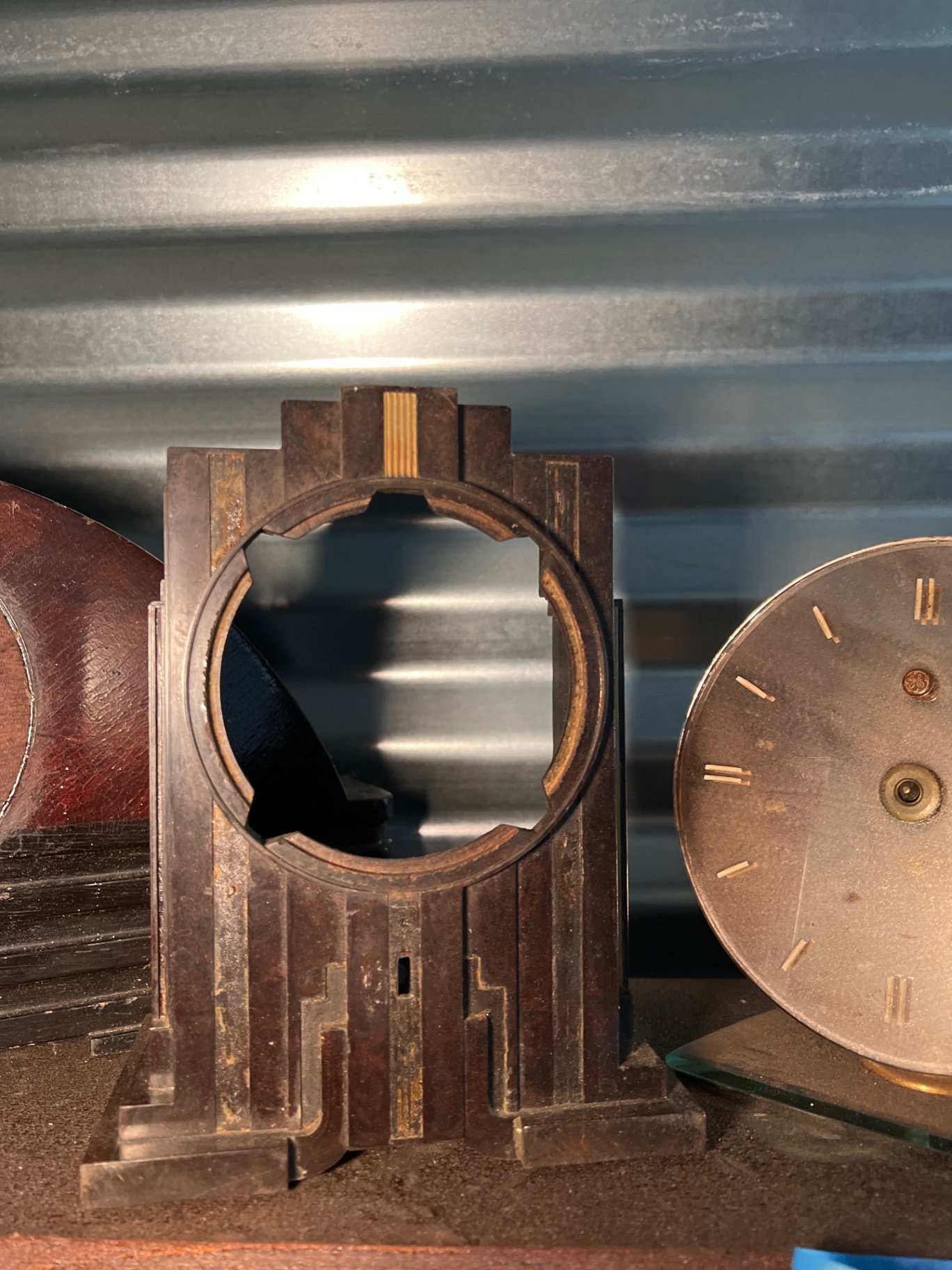 Vintage Telechron/GE clock components and decorative disk - image 6 of 8