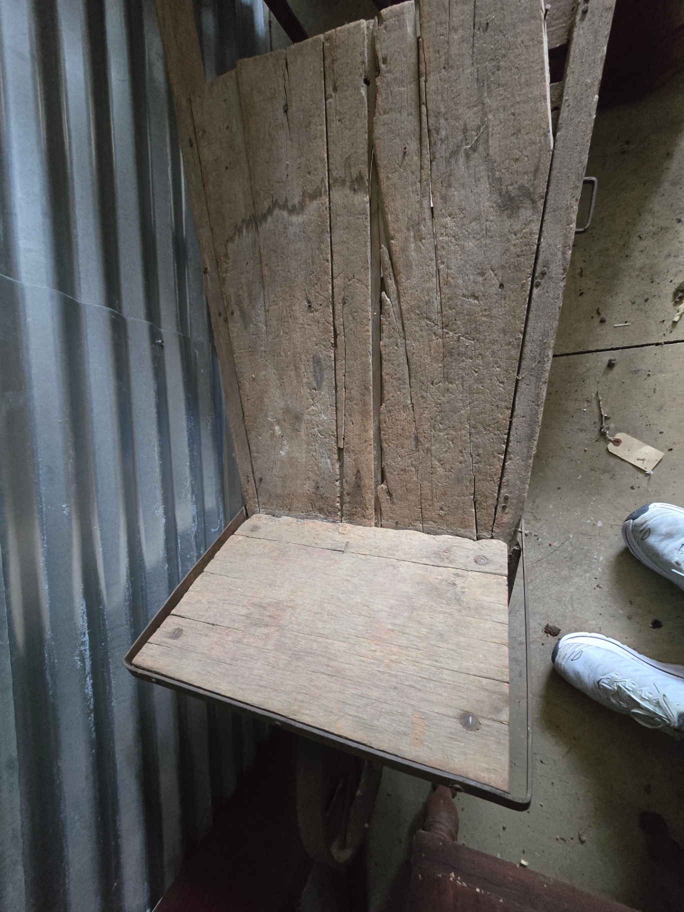 Antique wooden wheel barrow - image 4 of 14