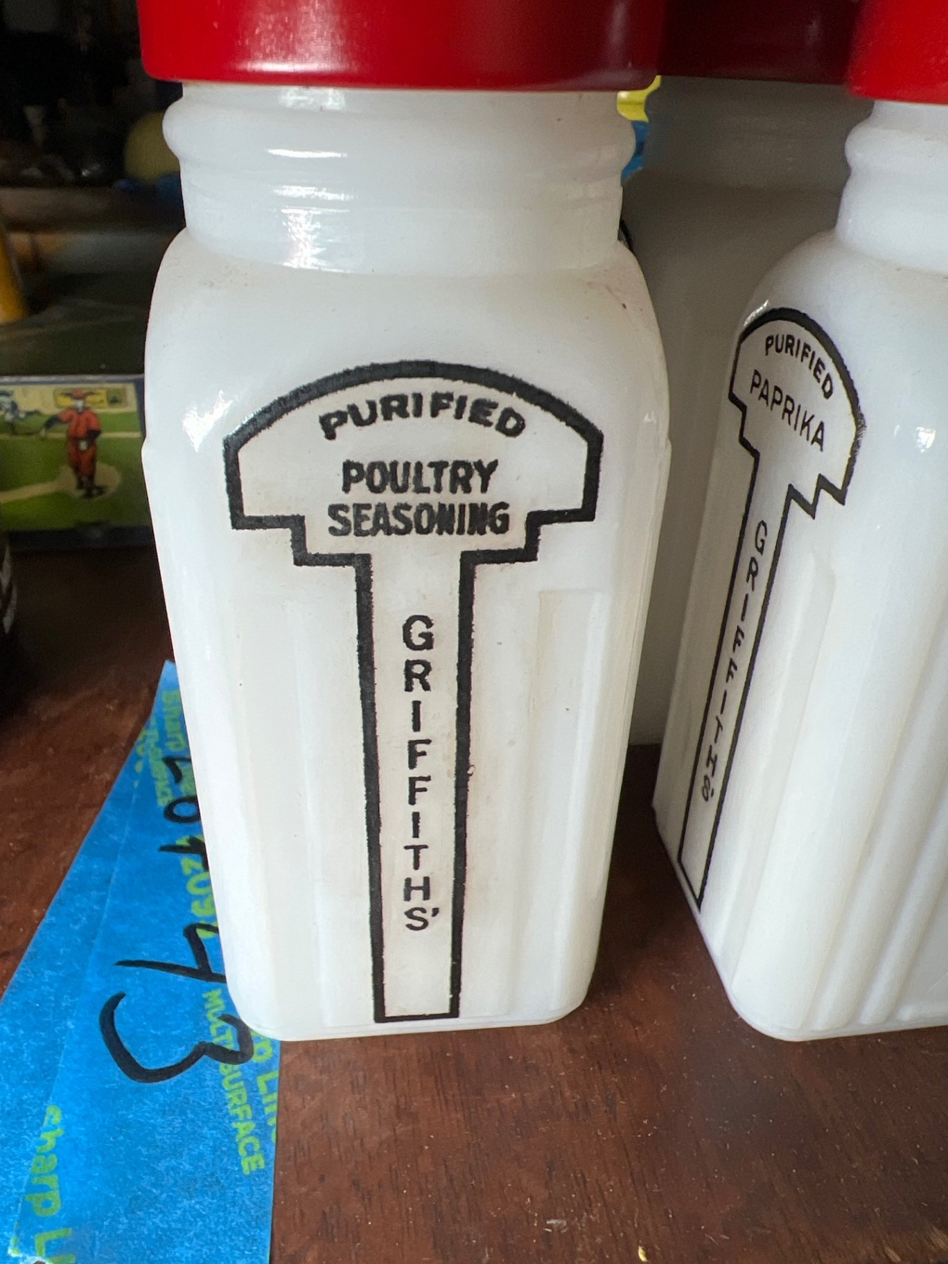 Griffith's Milk Glass Spice Jars - image 2 of 5