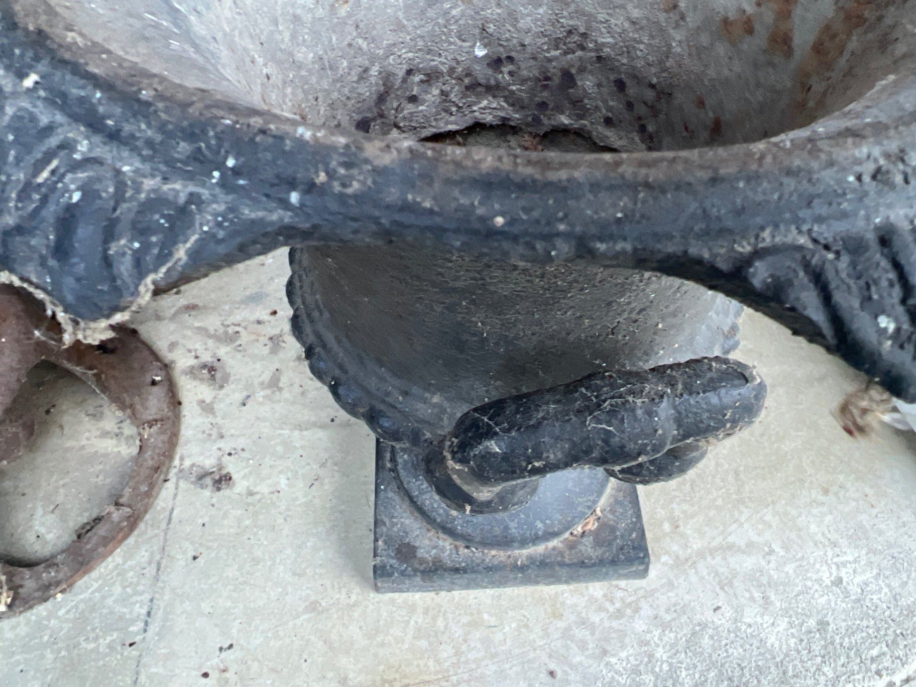 Rusty antique metal water pump and urn  - image 5 of 6