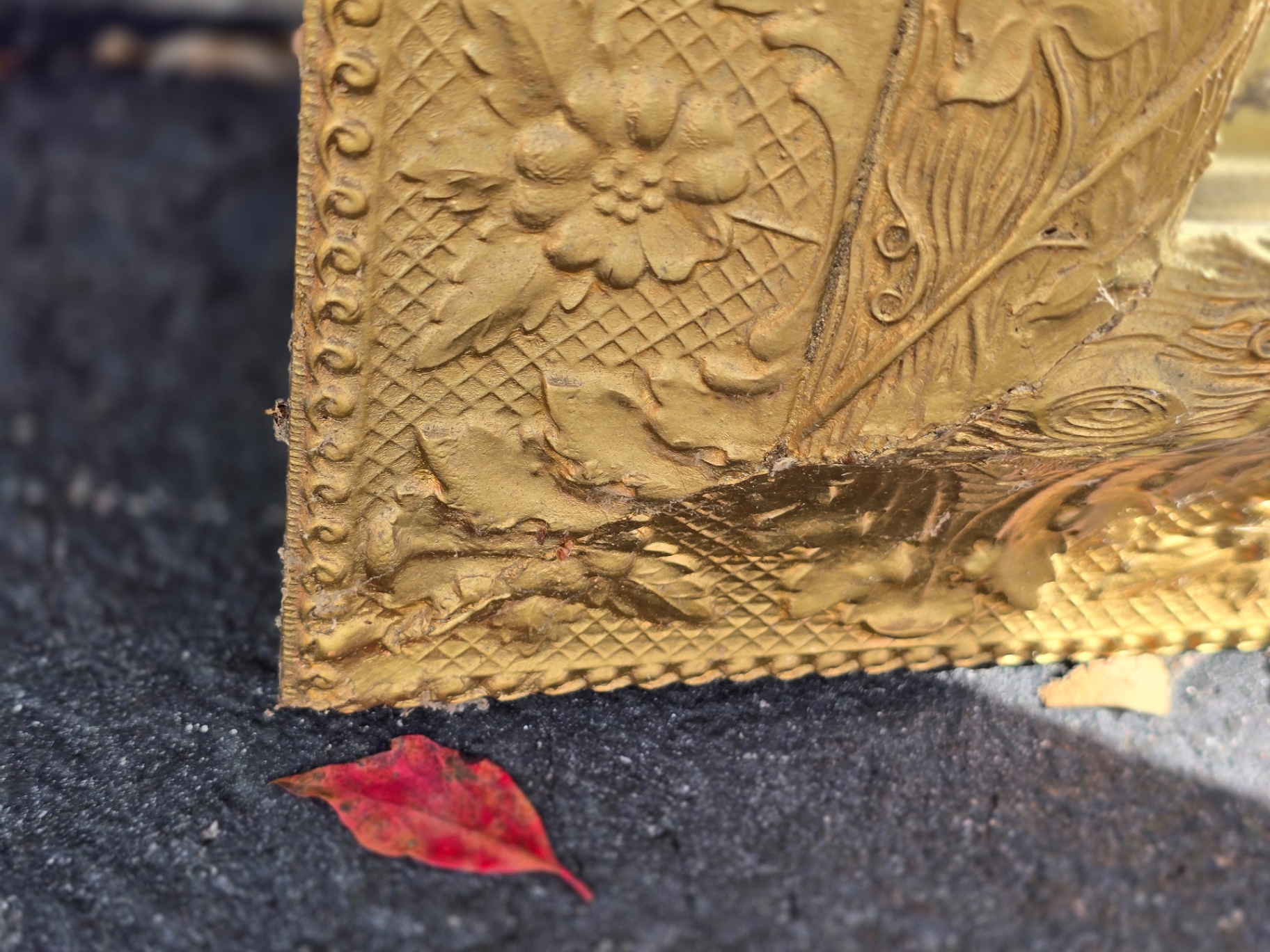 Ornate gold-framed mirror - image 6 of 13