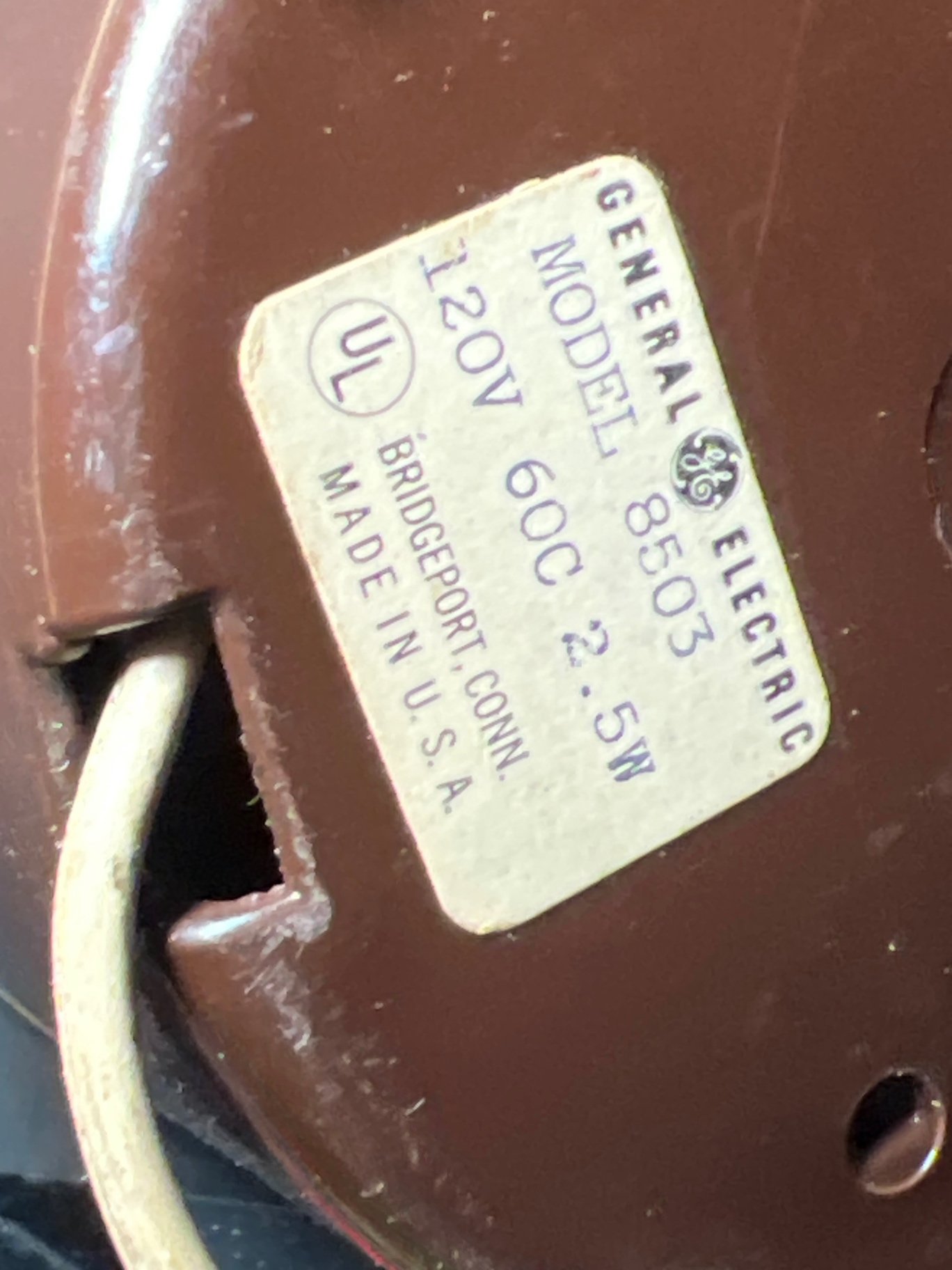 Vintage Telechron/GE clock components and decorative disk - image 4 of 8
