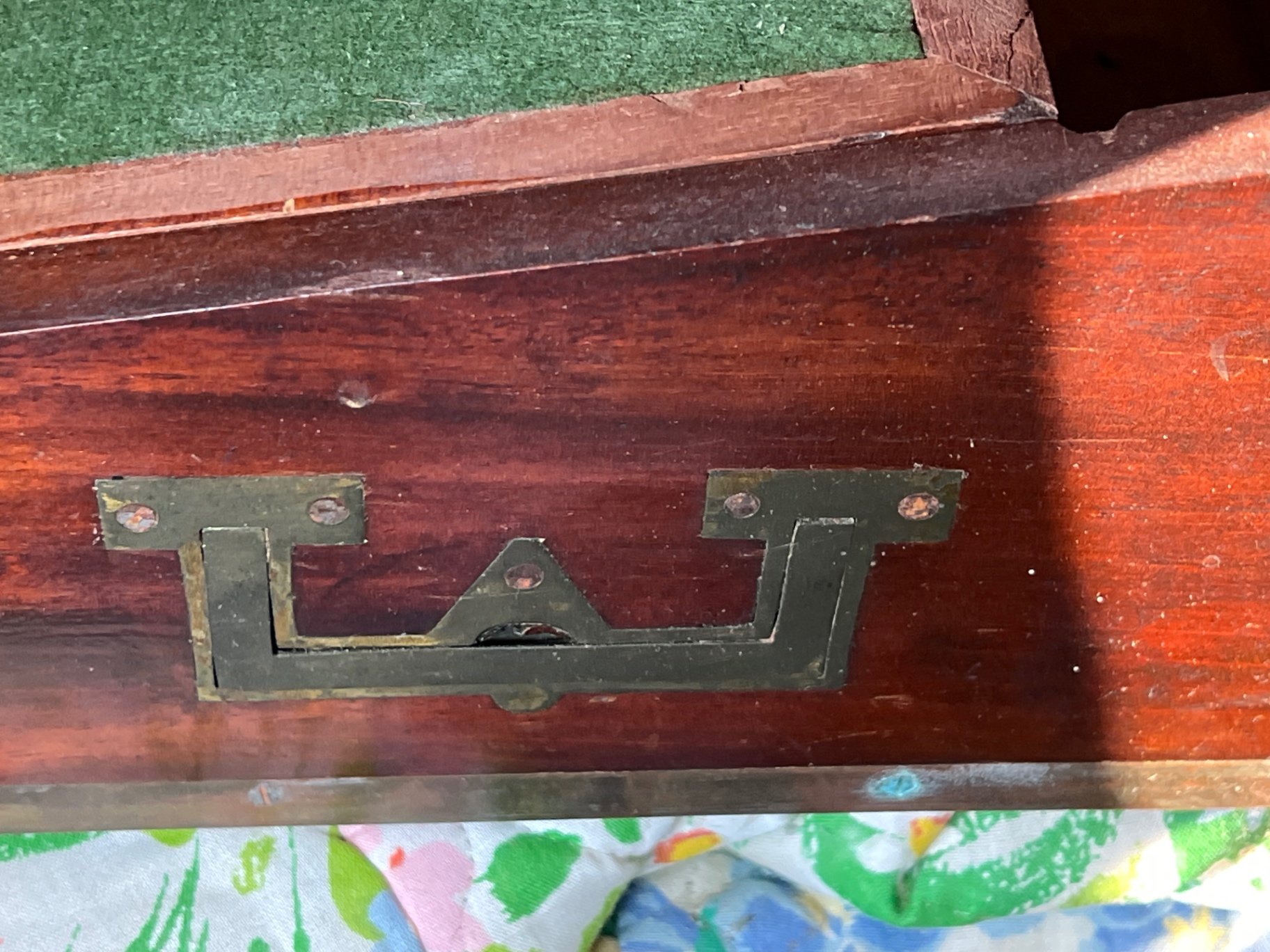 Vintage wooden storage box with compartments - image 7 of 7