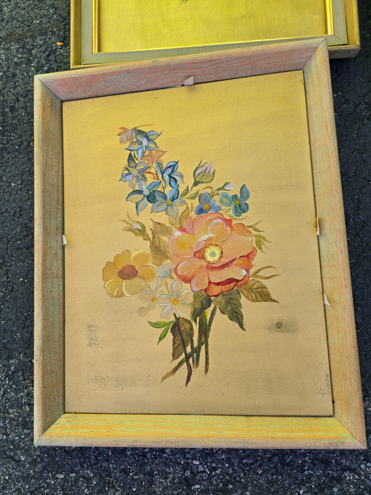 Four vintage floral framed artworks - image 2 of 12