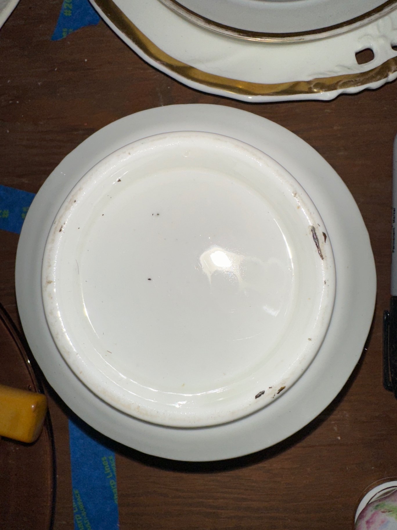 Porcelain serveware, canister, teacups  - image 8 of 13