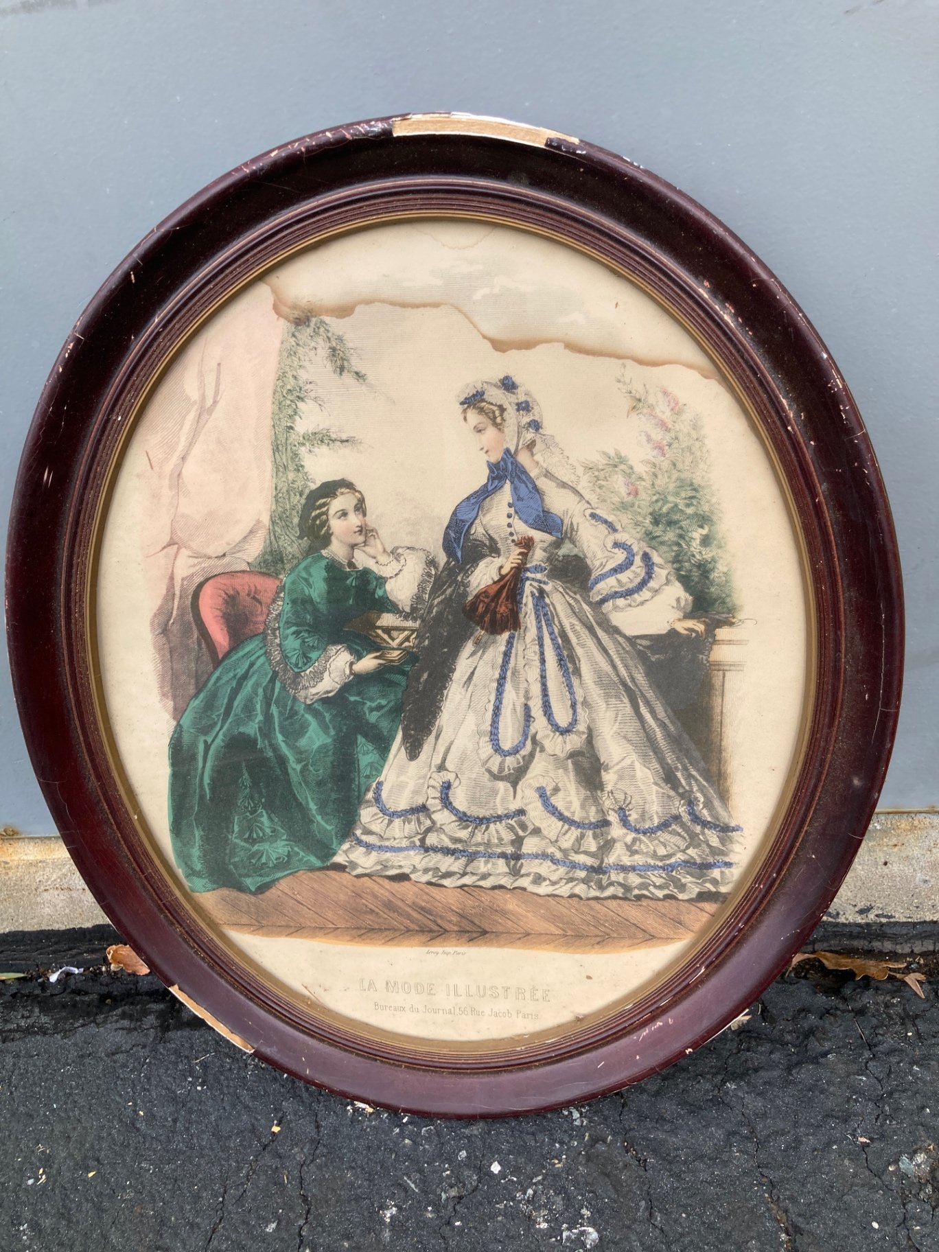 Vintage framed portraits and fashion plates - image 2 of 13