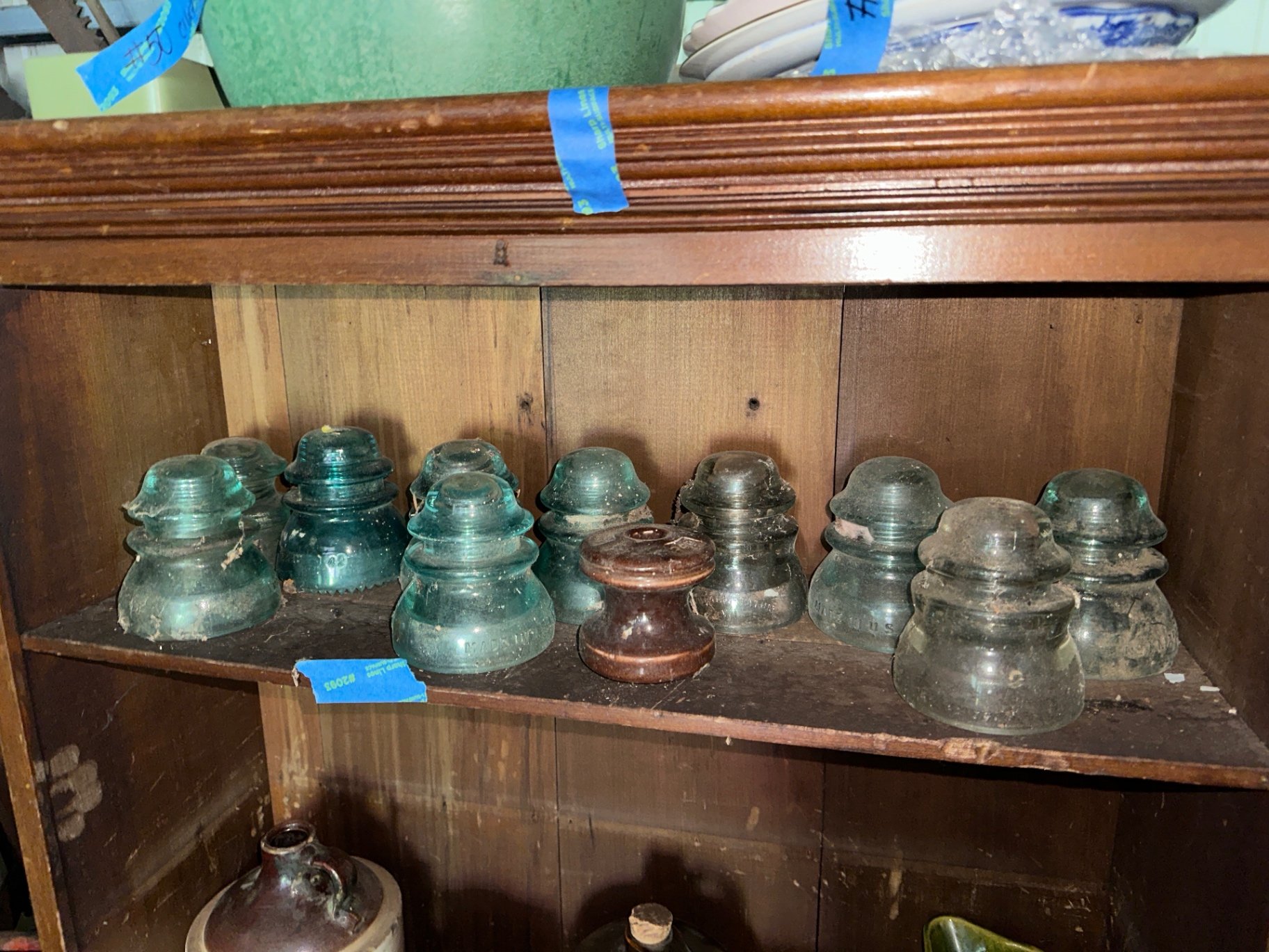 Assorted antique glass insulators - image 1 of 6