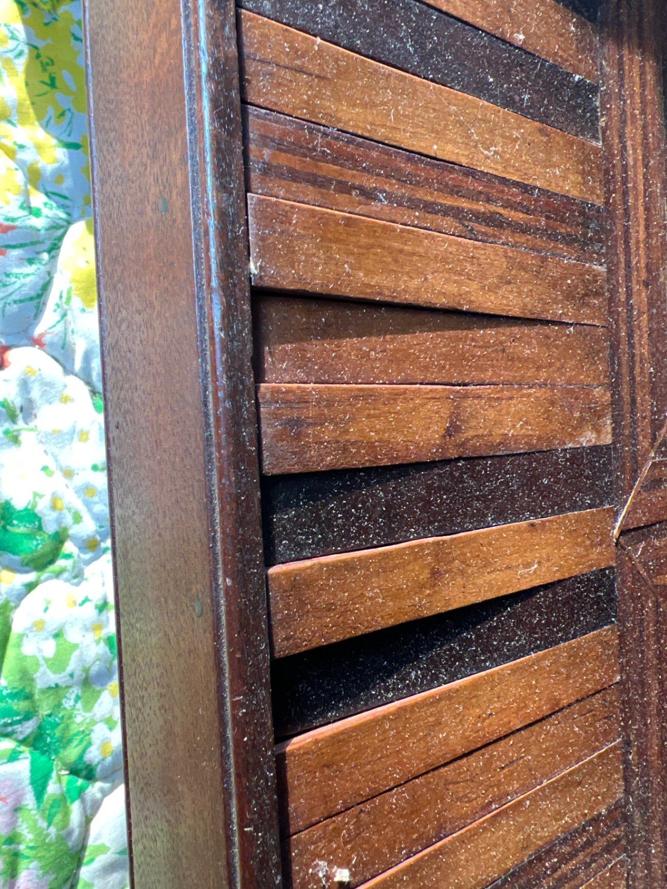 Vintage wooden storage box with compartments - image 6 of 7