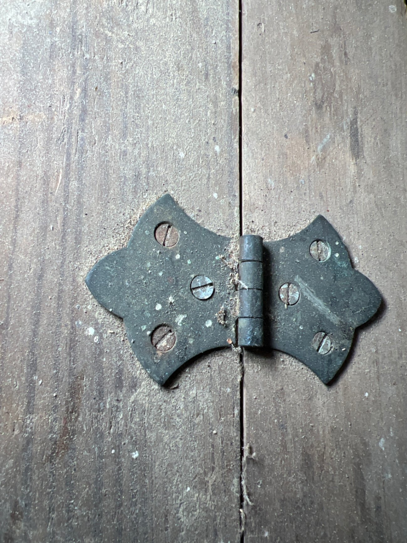 Vintage wooden nail cabinet with nails and hinge - image 6 of 7
