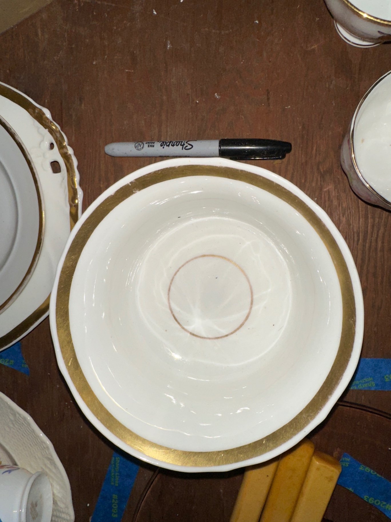 Porcelain serveware, canister, teacups  - image 9 of 13