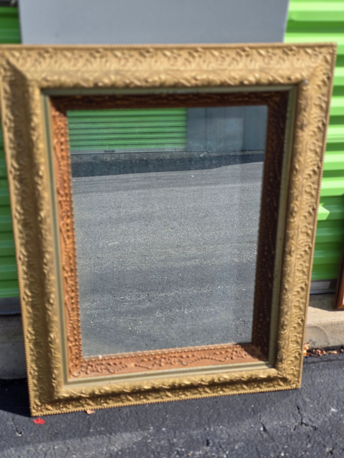 Ornate gold-framed mirror - image 2 of 13