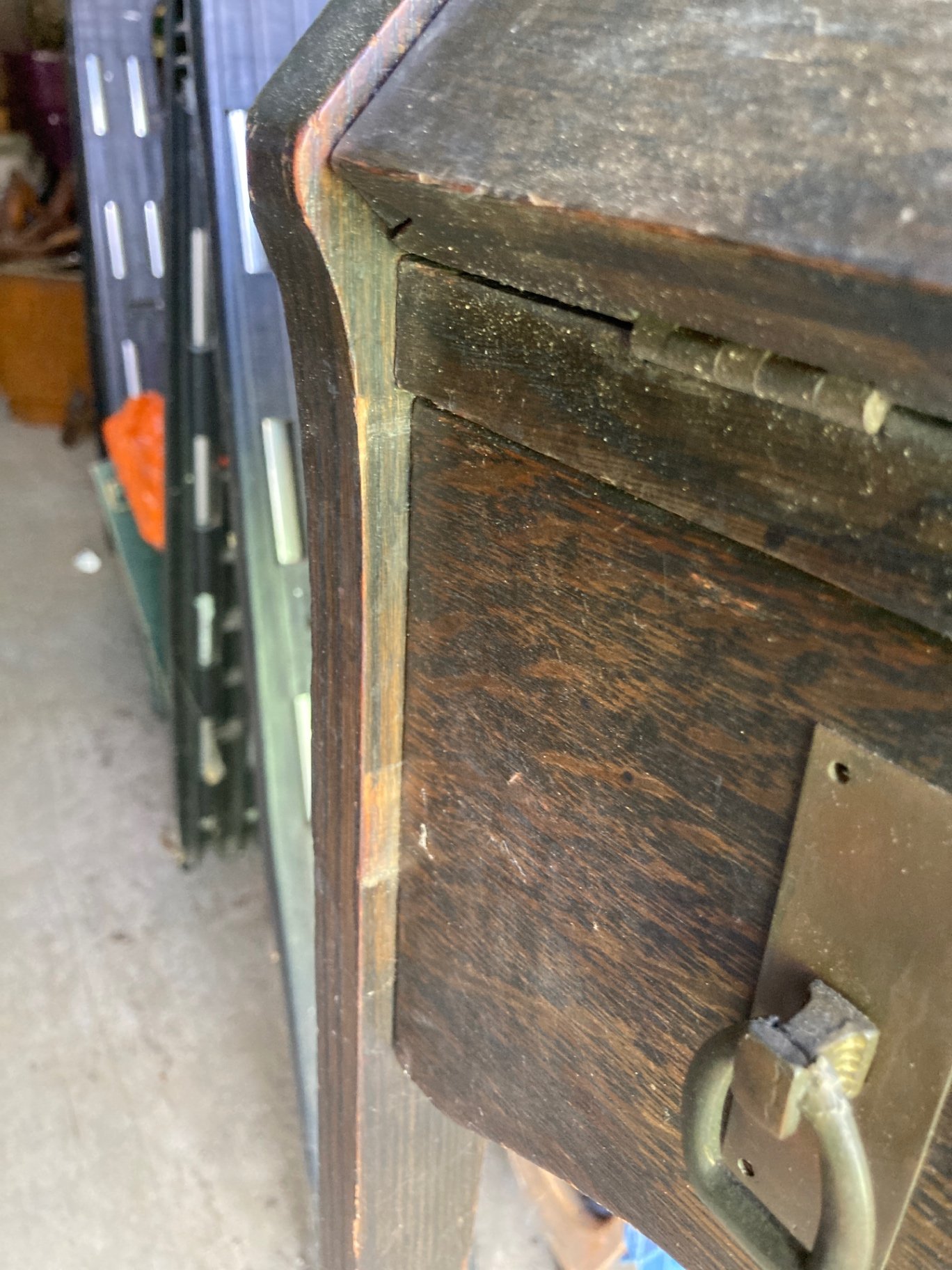 Antique wooden secretary desk with cubby storage - image 15 of 16