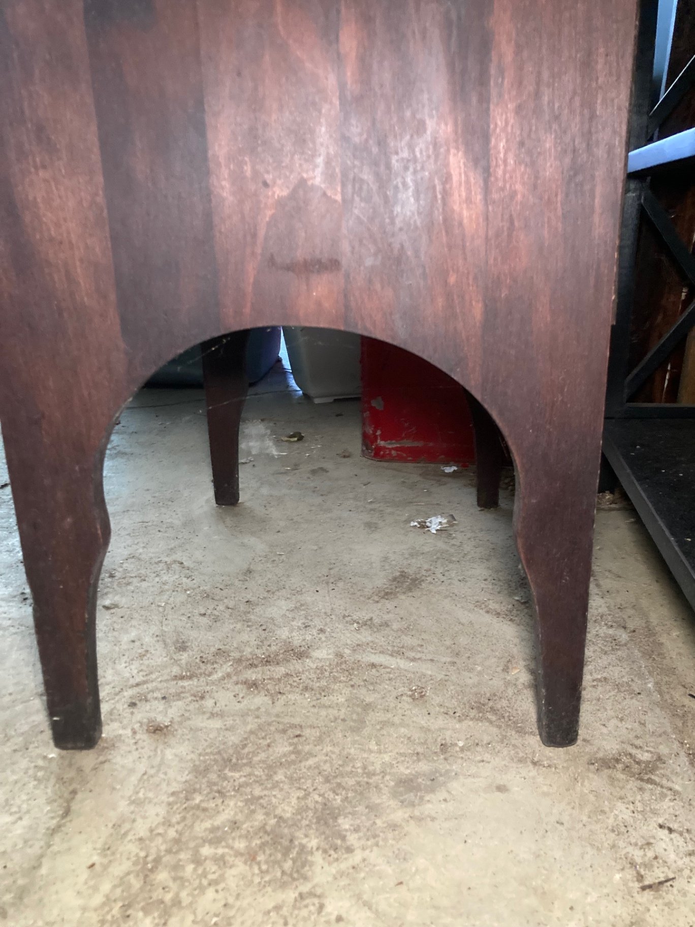 Vintage wooden cabinet with interior shelves - image 9 of 10
