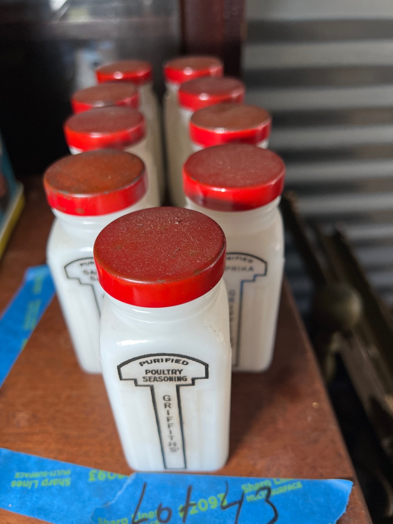 Griffith's Milk Glass Spice Jars - image 1 of 5