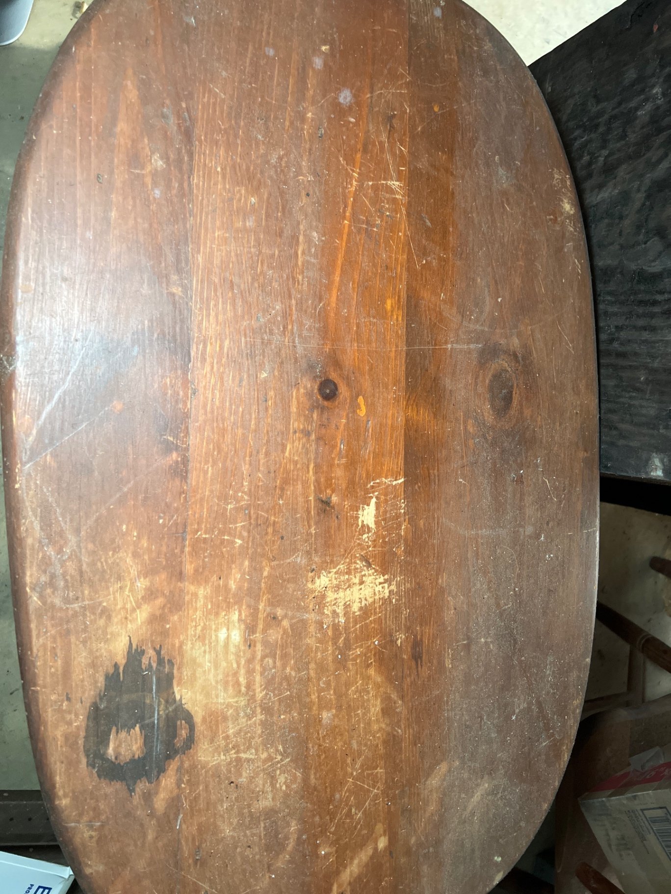 Oval wooden table with turned legs - image 2 of 6