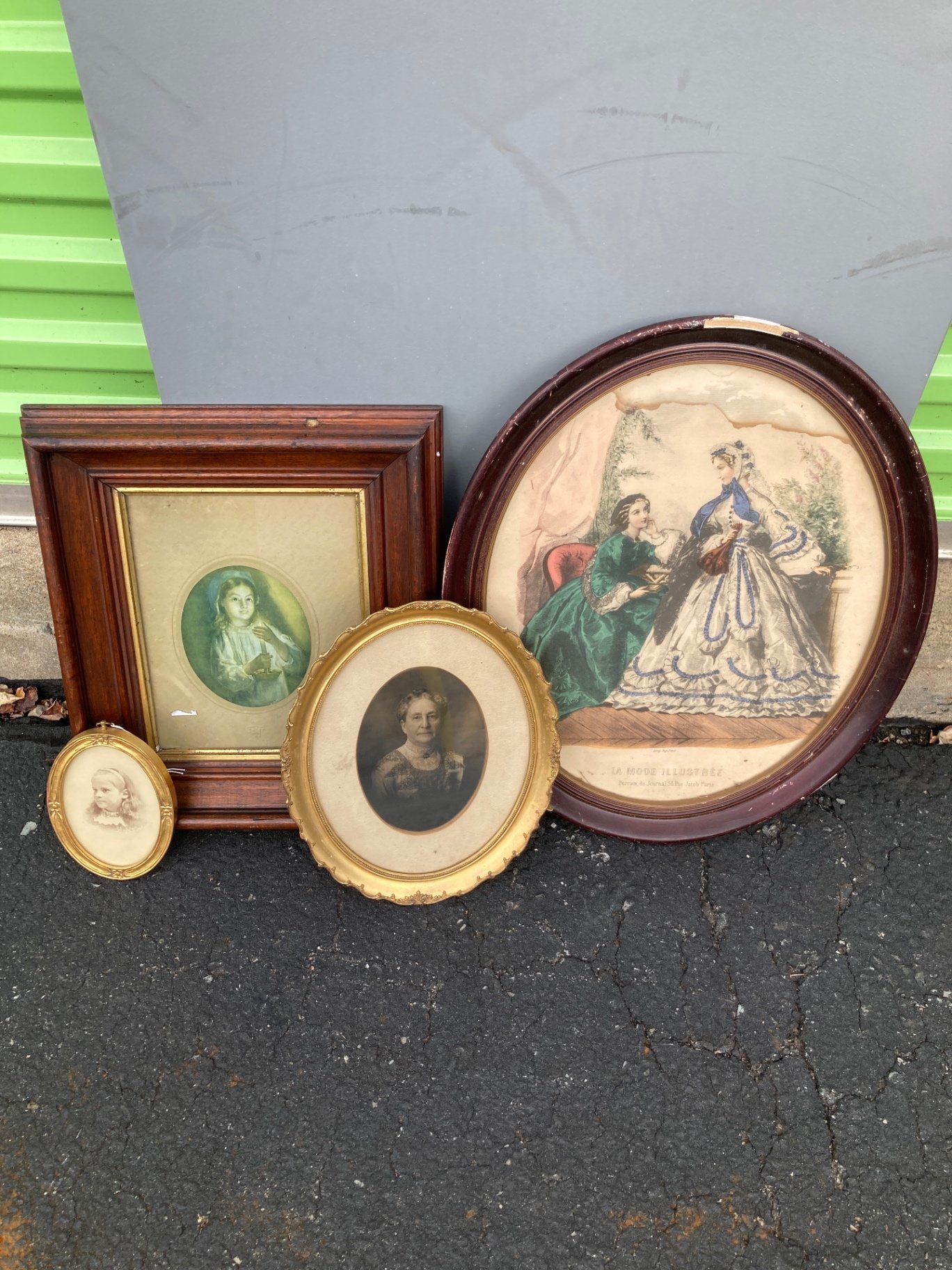 Vintage framed portraits and fashion plates - image 1 of 13