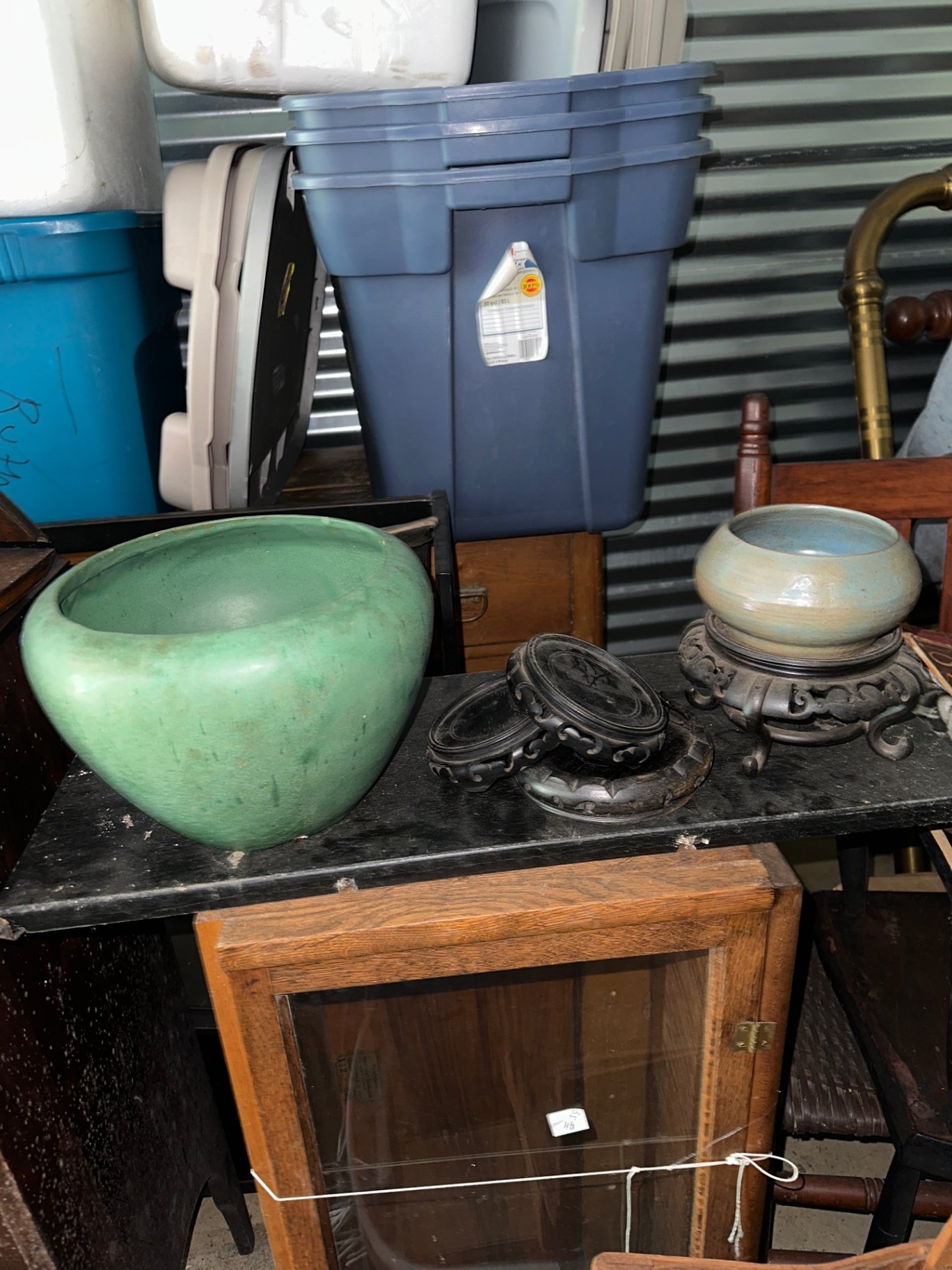 Ceramic planters, bases  - image 1 of 5