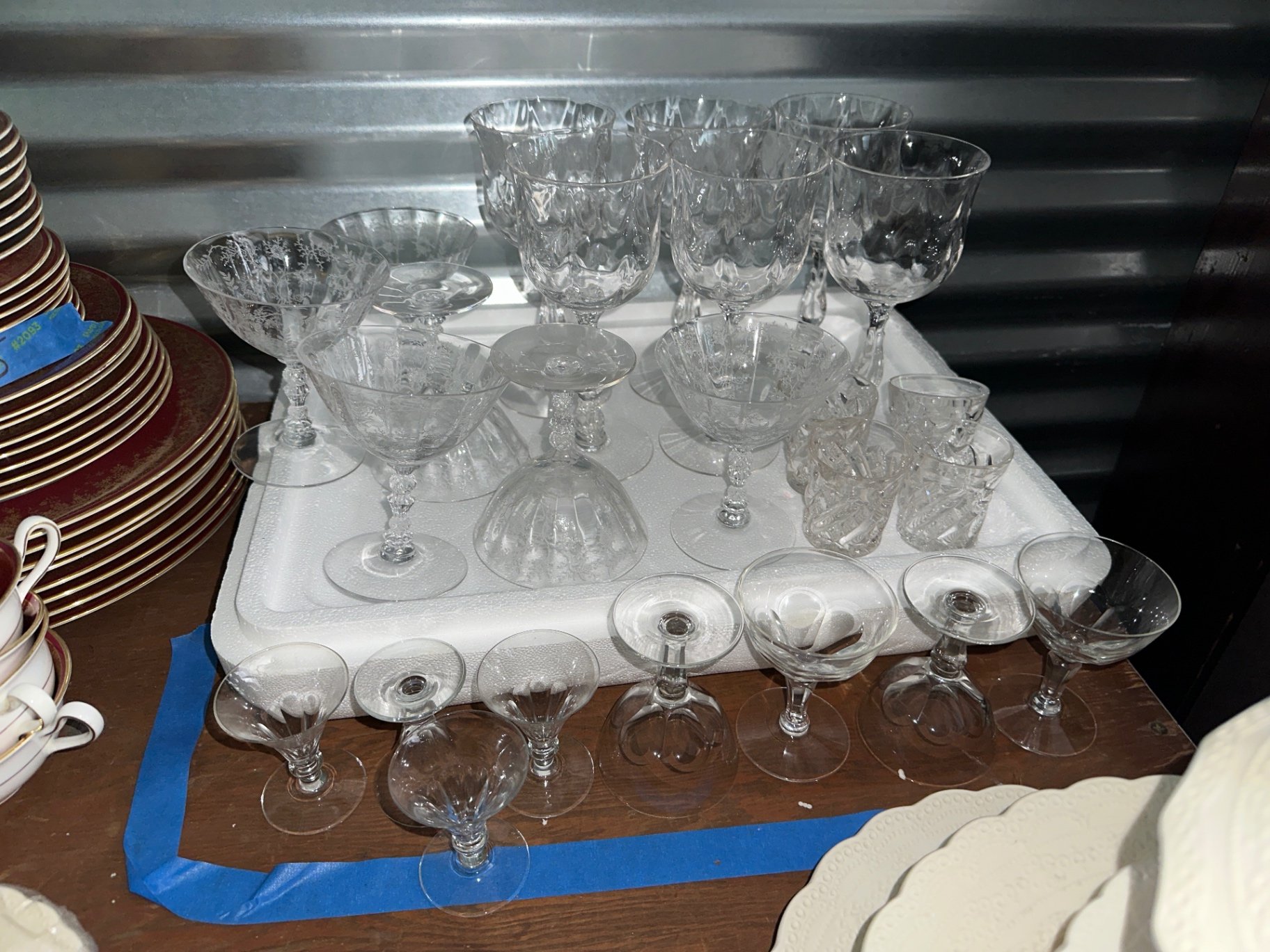 Crystal etched glassware and more  - image 2 of 6