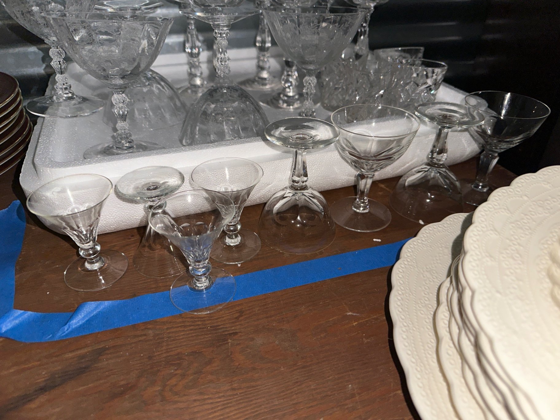 Crystal etched glassware and more  - image 1 of 6