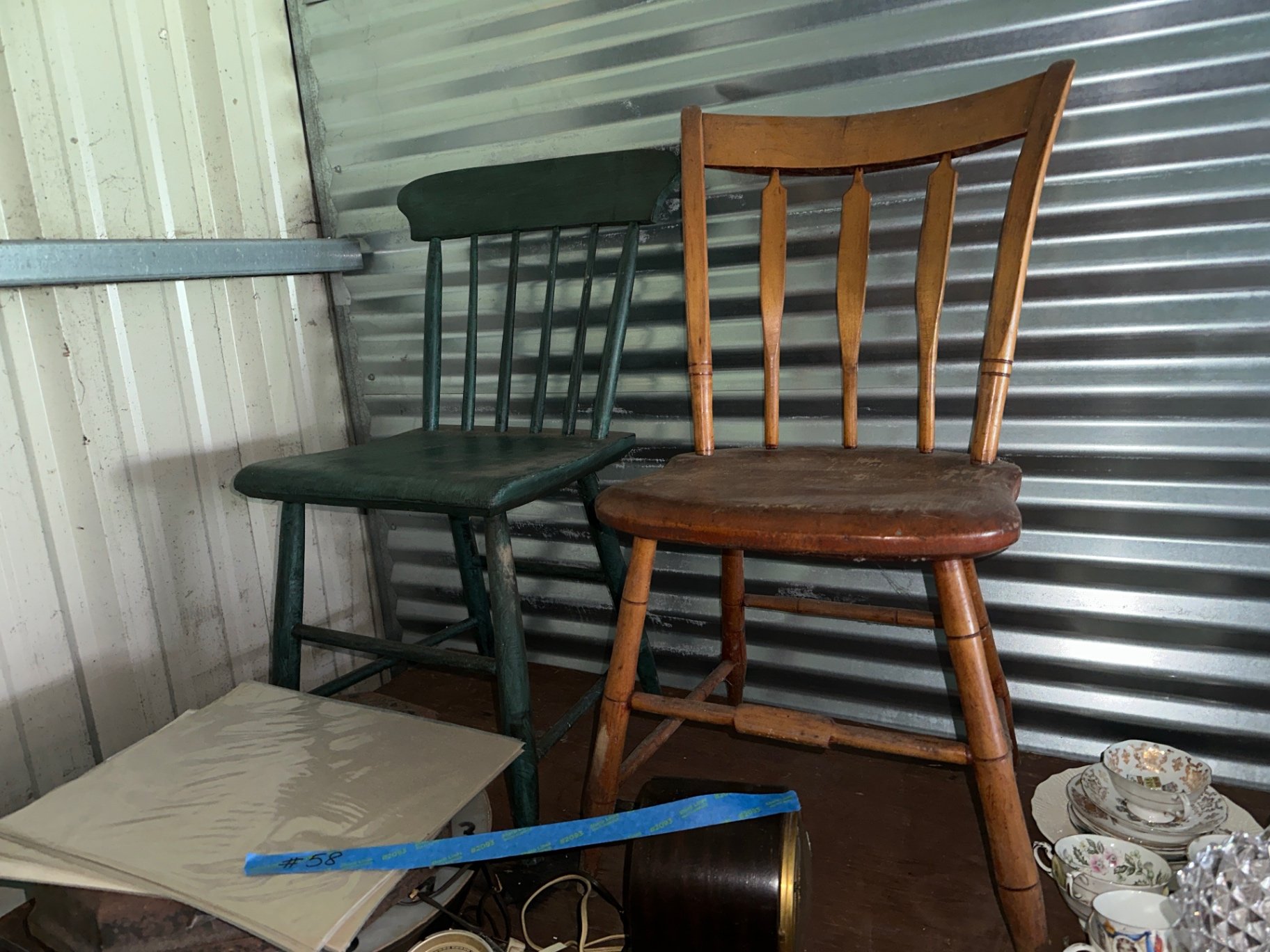Green and Brown Wooden Chairs - image 2 of 5