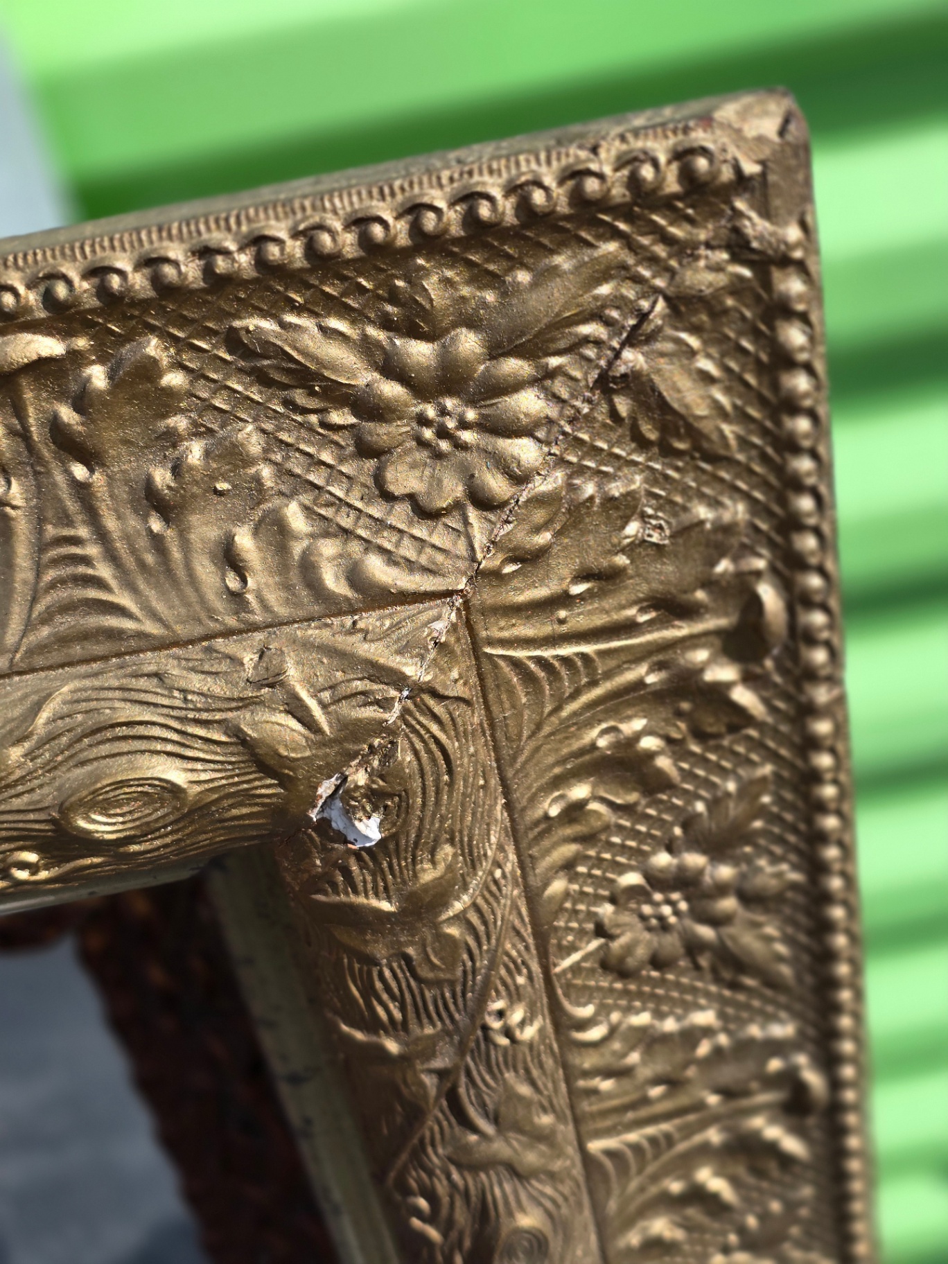 Ornate gold-framed mirror - image 4 of 13