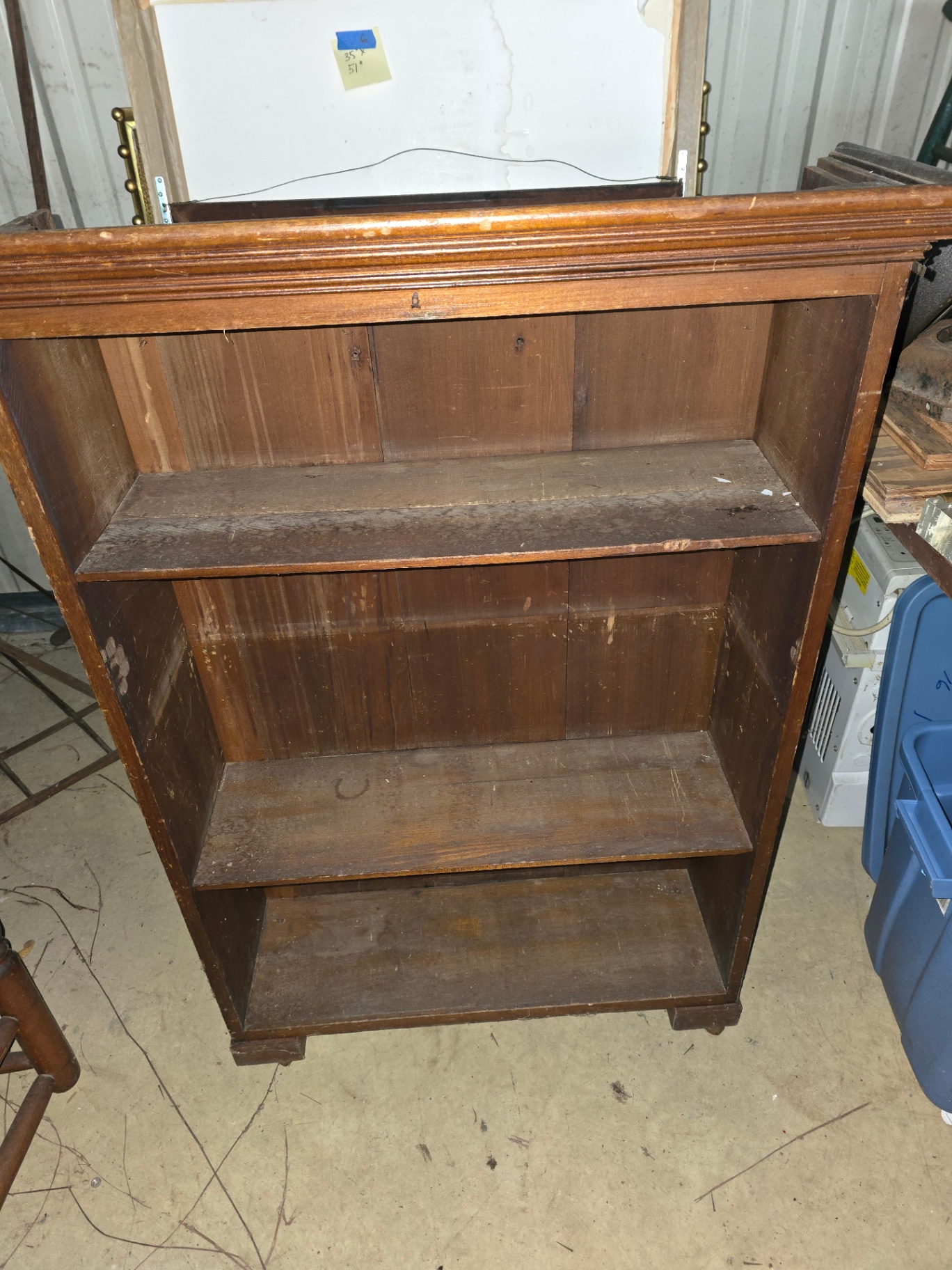 Wooden shelf cabinet with multiple shelves - image 1 of 17