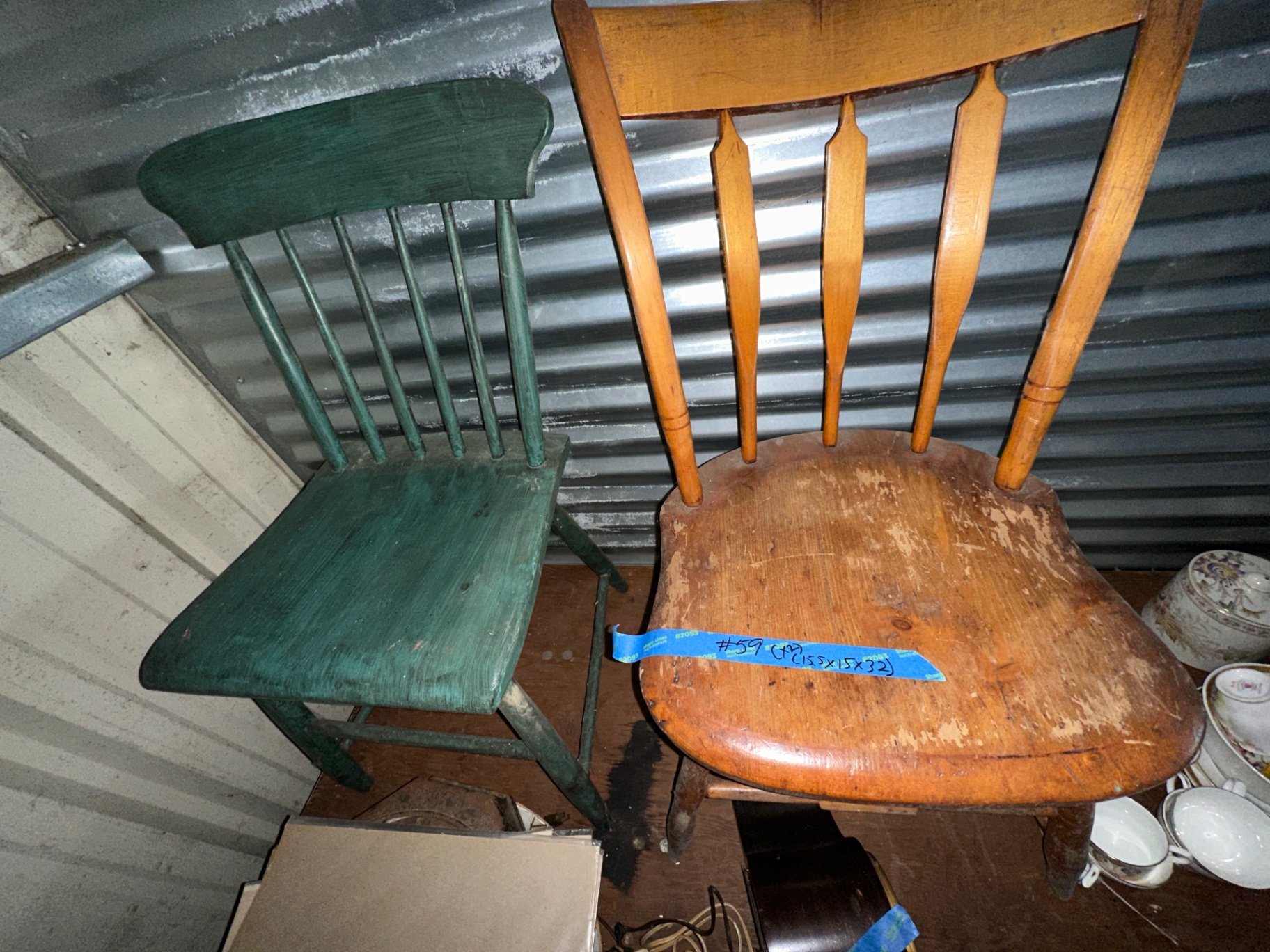 Green and Brown Wooden Chairs - image 4 of 5