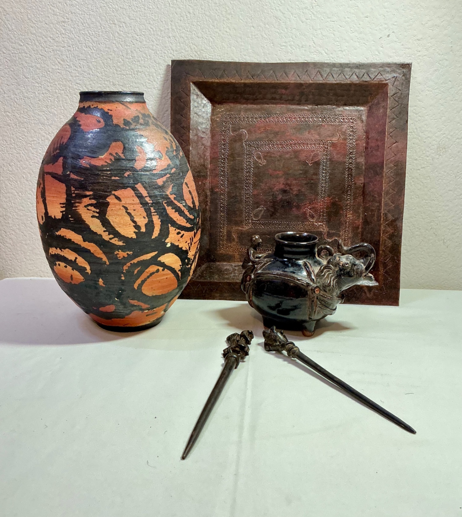 Ceramic and Metal Folk Art - image 1 of 10