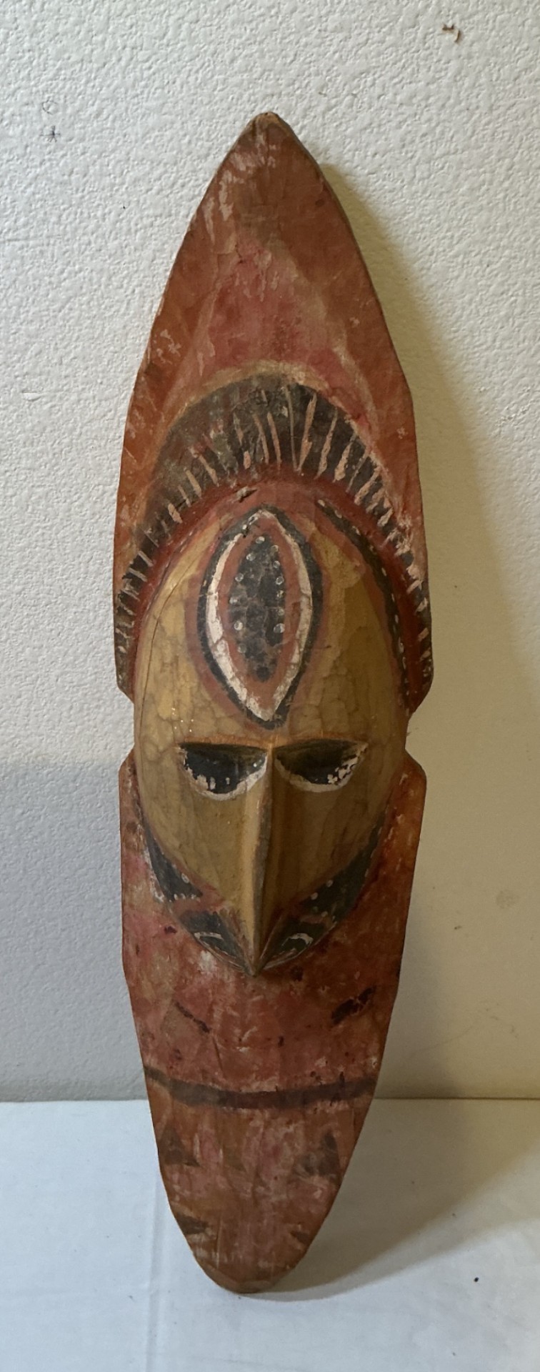 Folk Art Wooden Mask African - image 1 of 5