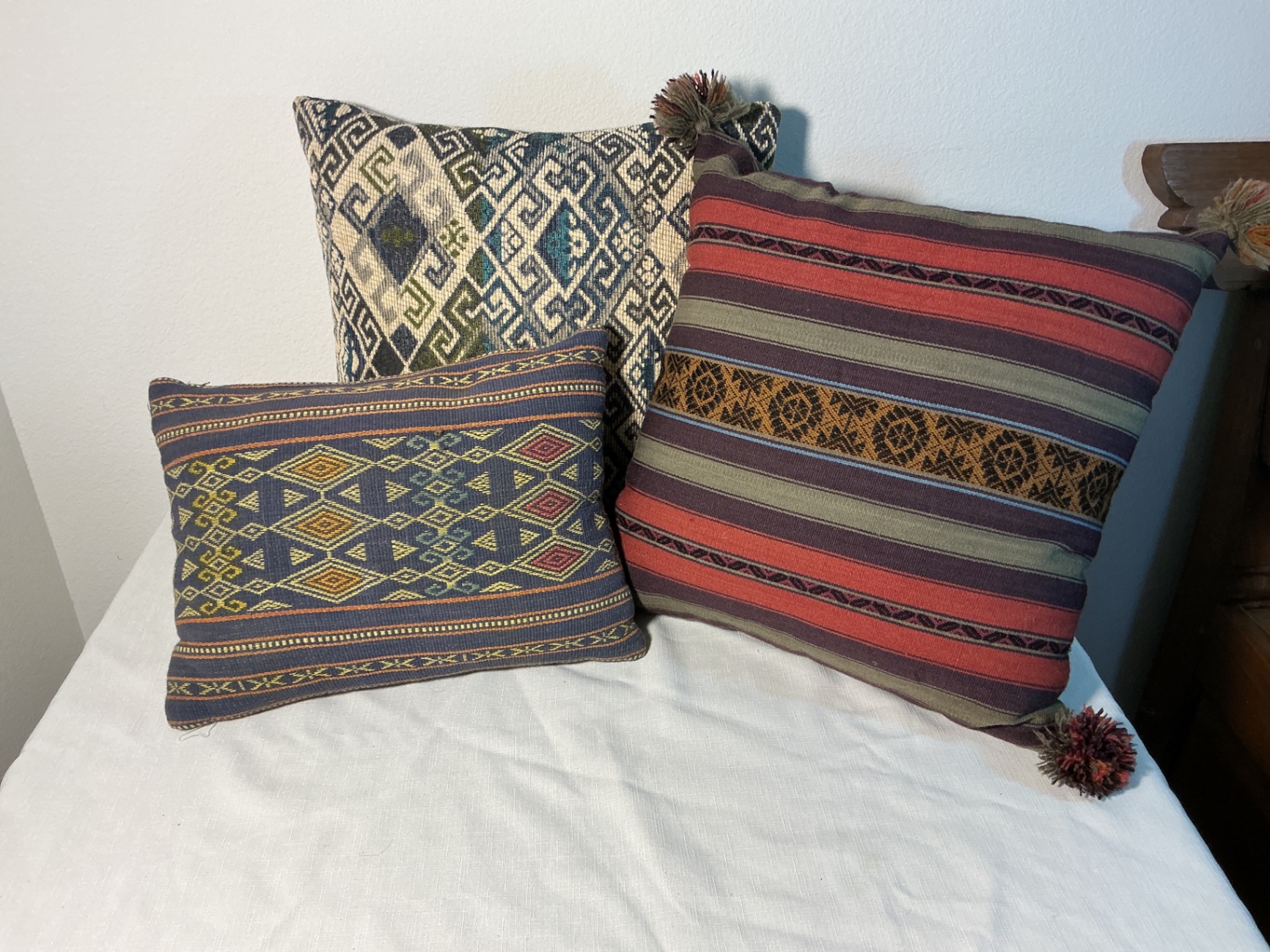 Three vintage rug pillows - image 1 of 5