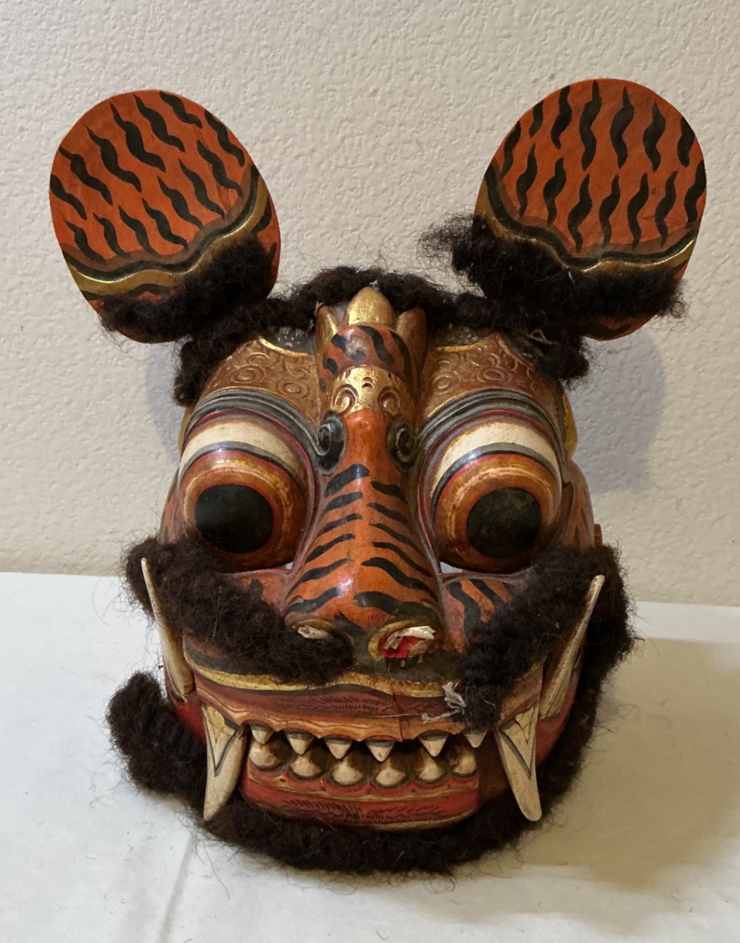 Balinese Barong  Folk Art wood mask - image 1 of 5