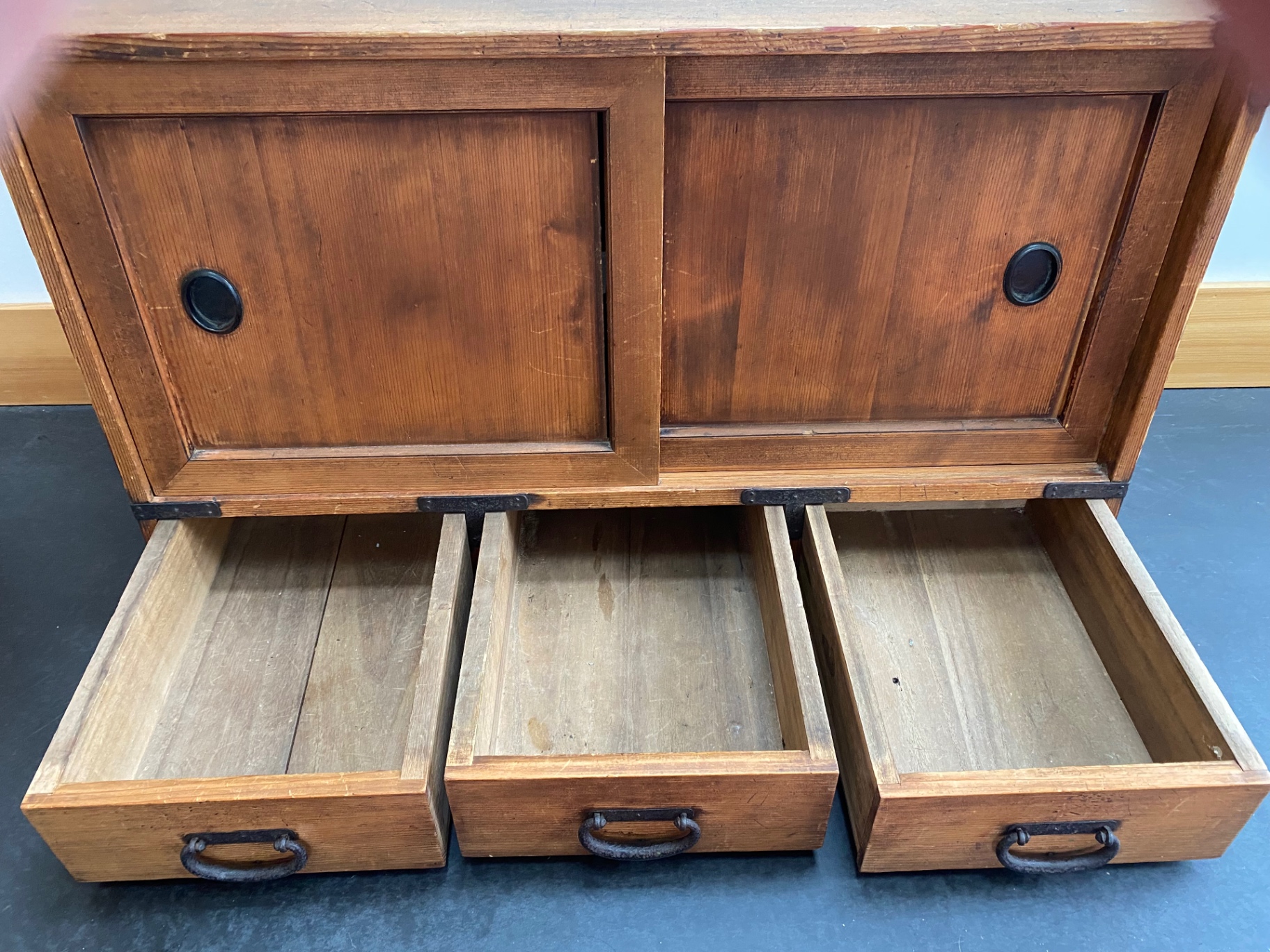 Antique Japanese Kansai Cedar merchant Cabinet - image 3 of 6