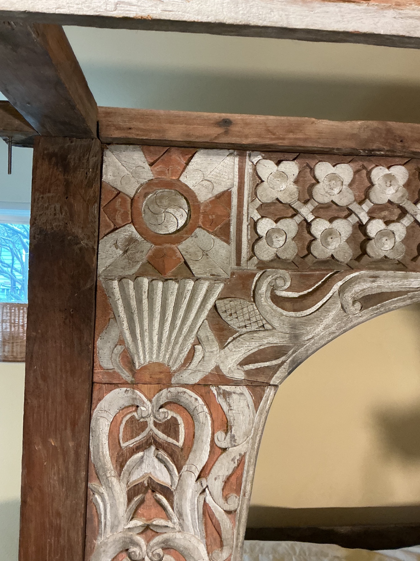 Vintage Hand Carved Indonesian Canopy bed - image 3 of 9