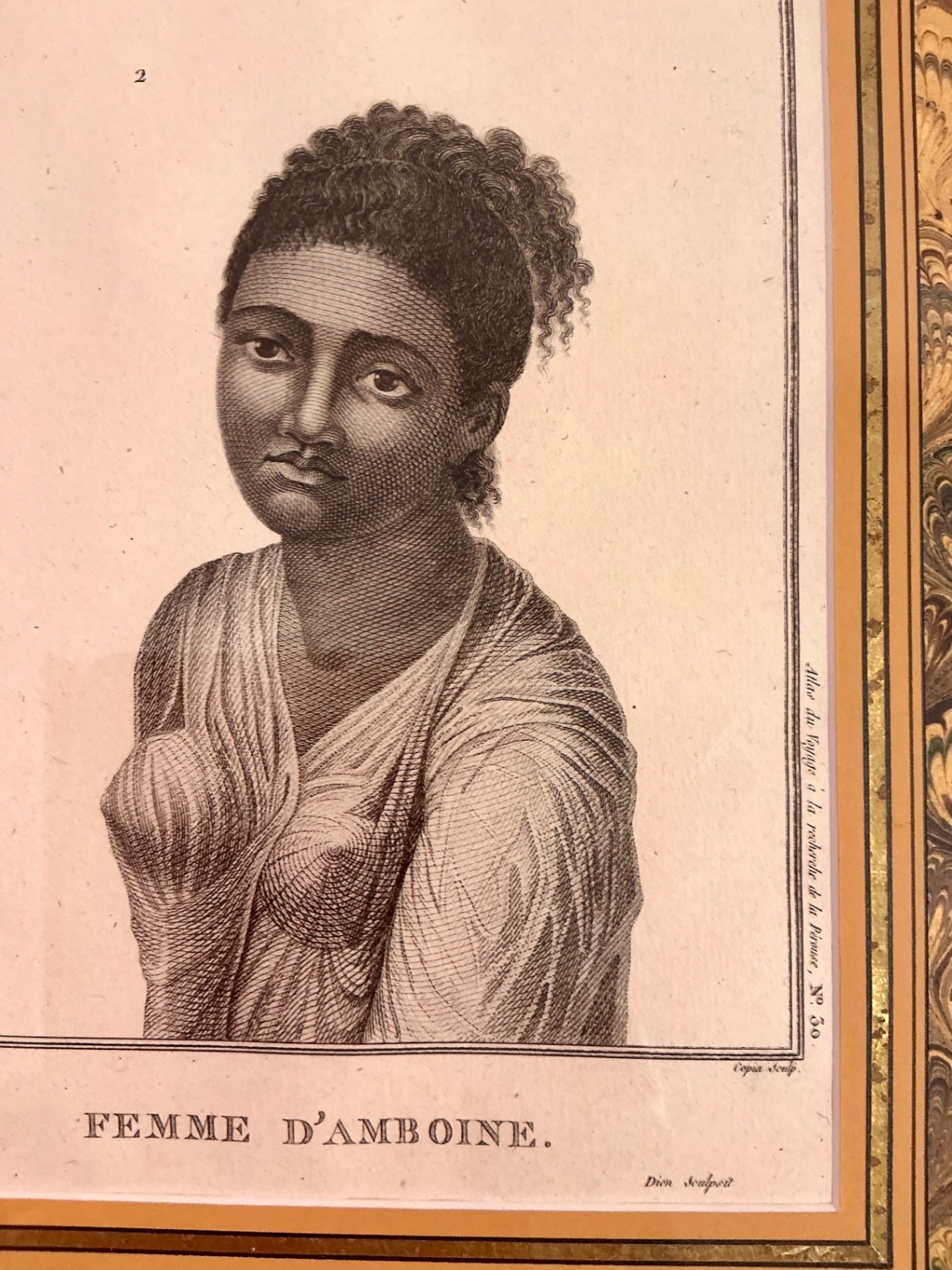 Matching framed Engravings 'Femme Des Iles Des Amis' - image 6 of 7