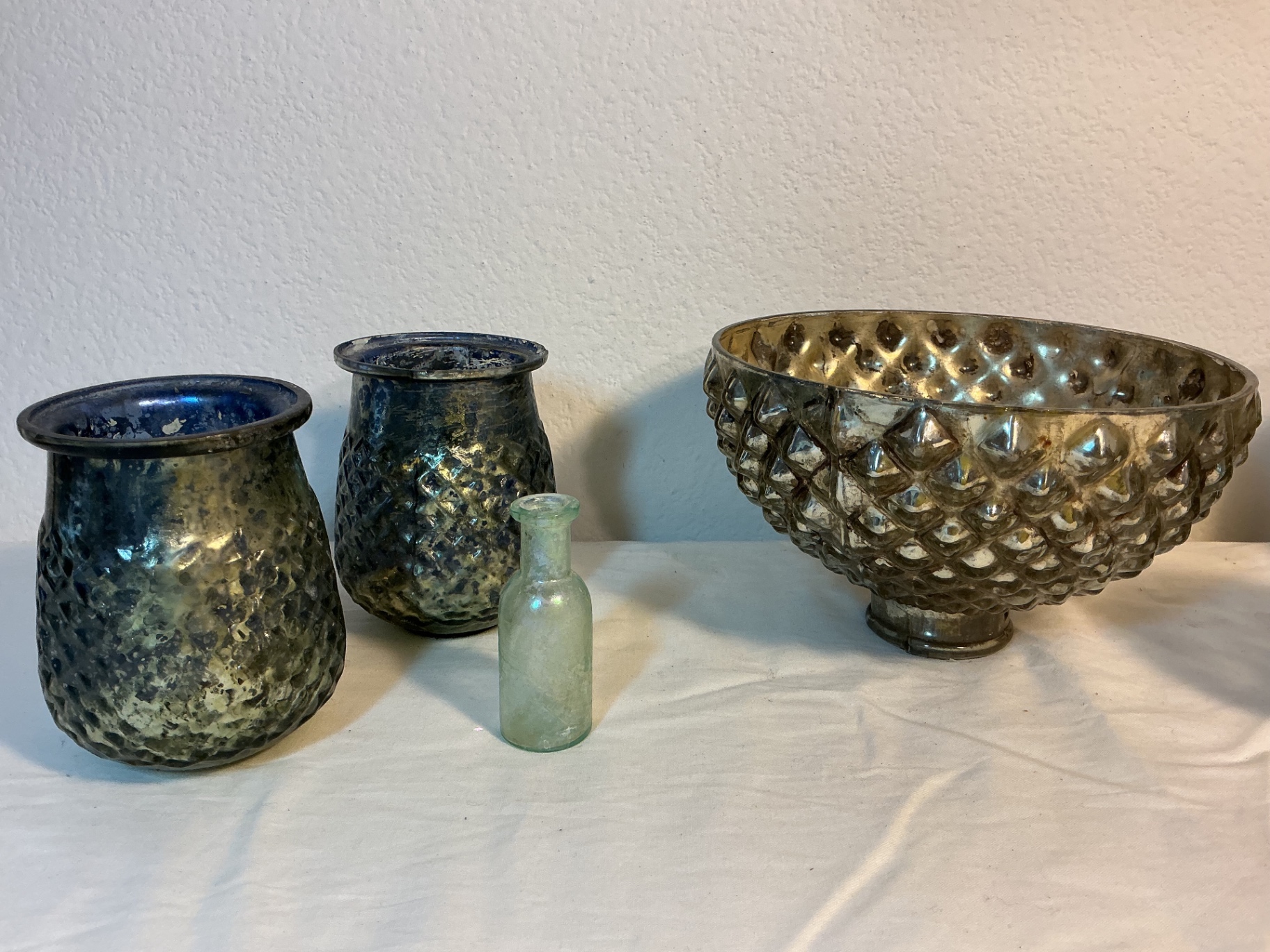 Vintage Blown Art Glass cups and bowls. - image 4 of 5