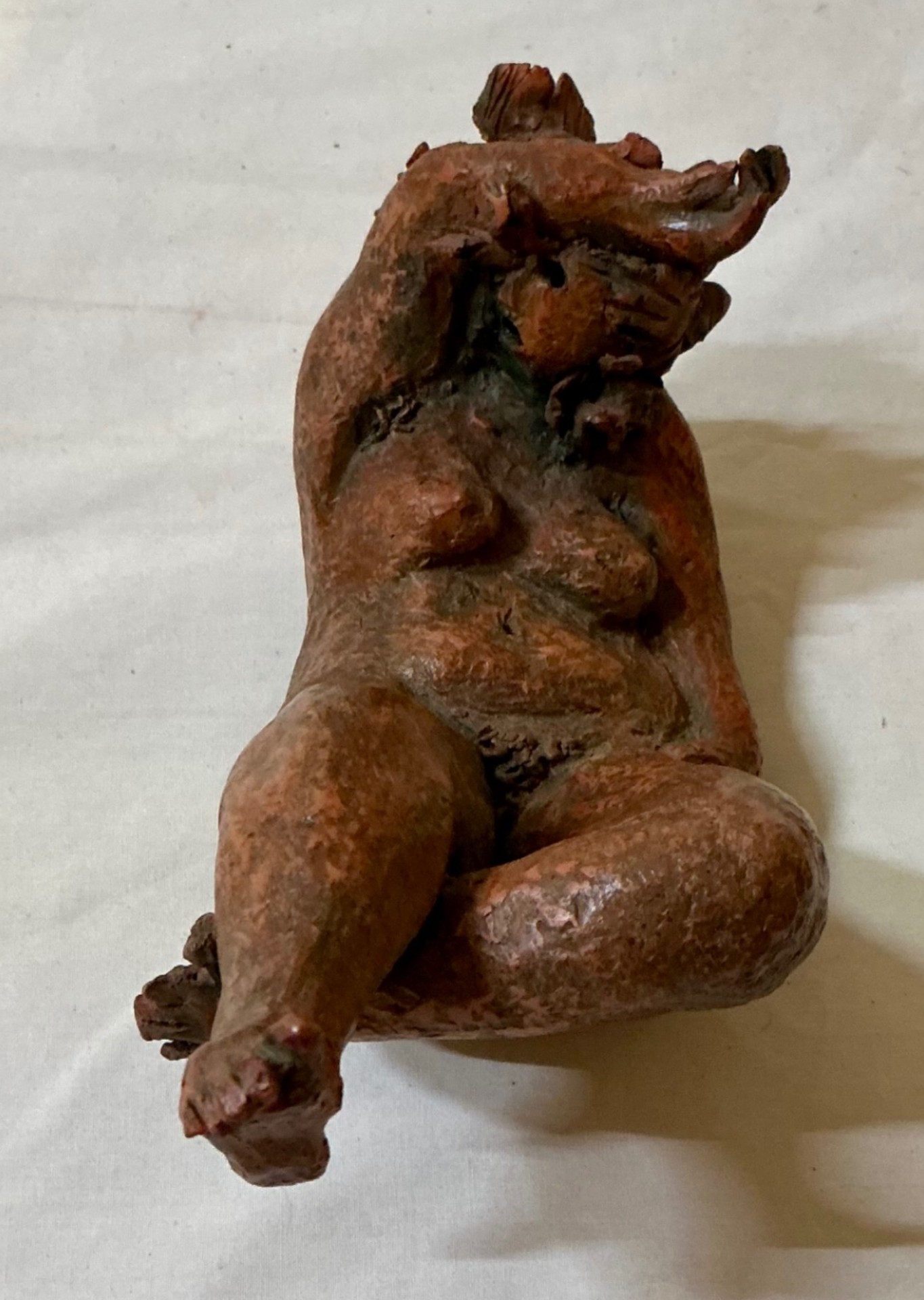 Trio of Terra cotta Rubenesque Nudes - image 3 of 14