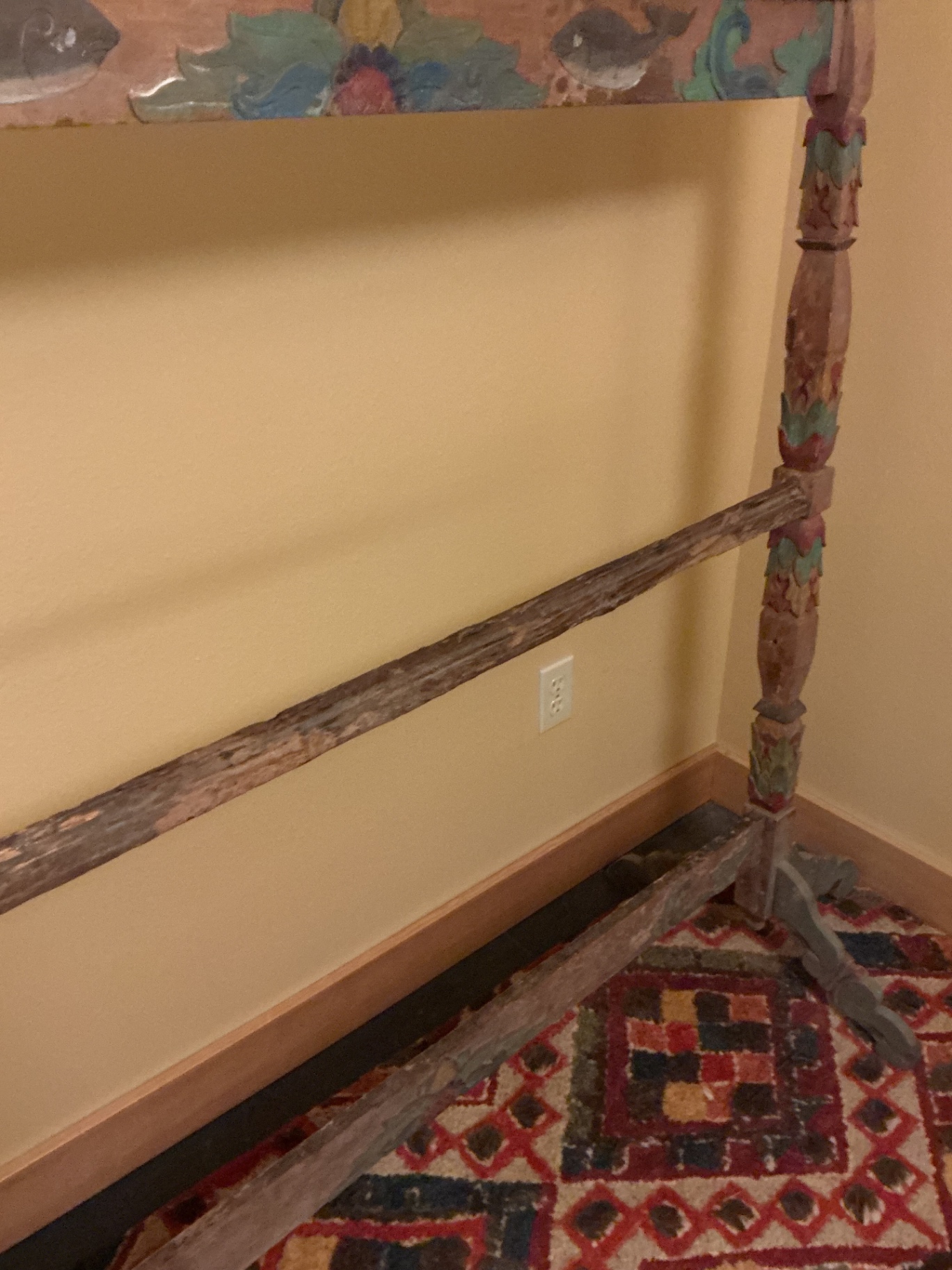 Vintage carved Indonesian Quilt or blanket rack  - image 5 of 6