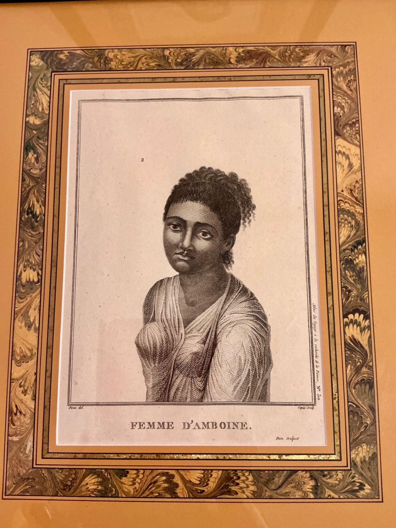 Matching framed Engravings 'Femme Des Iles Des Amis' - image 5 of 7